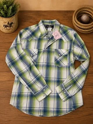 Consignment #496 - Green/Blue Wrangler Shirt