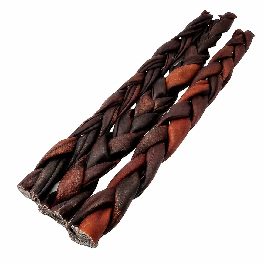 12" Braided Beef Collagen Stick
