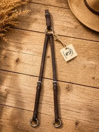 Consignment #100 - Dark Brown Cob Leather Running Martingale Attachment Fork