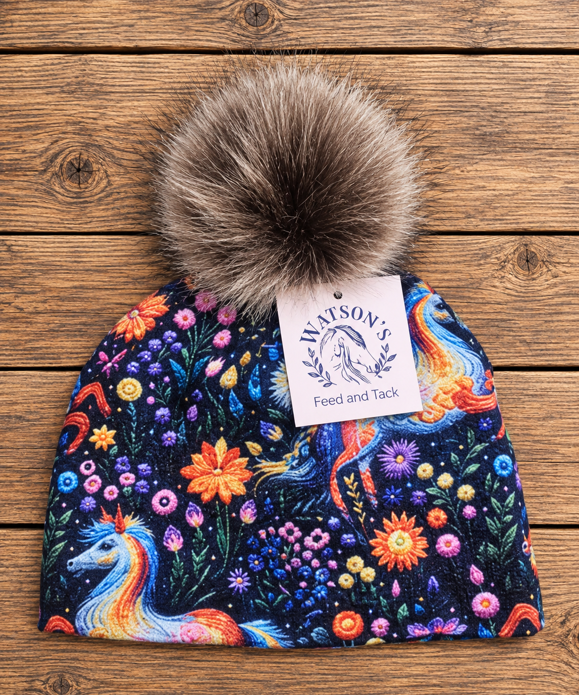 Ladies Toque - Rainbow Unicorn