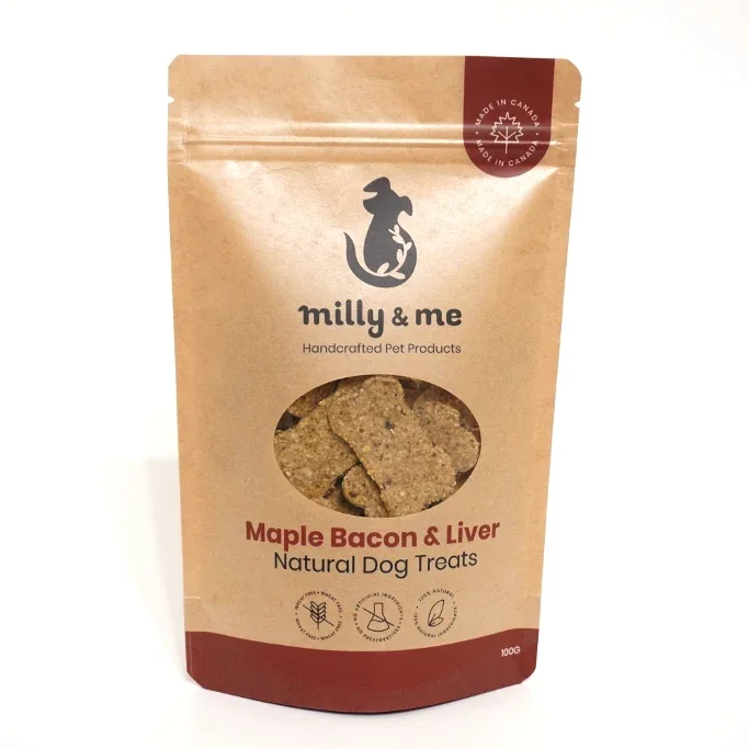 Milly & Me Maple Bacon & Liver Natural Dog Treats - WHEAT FREE