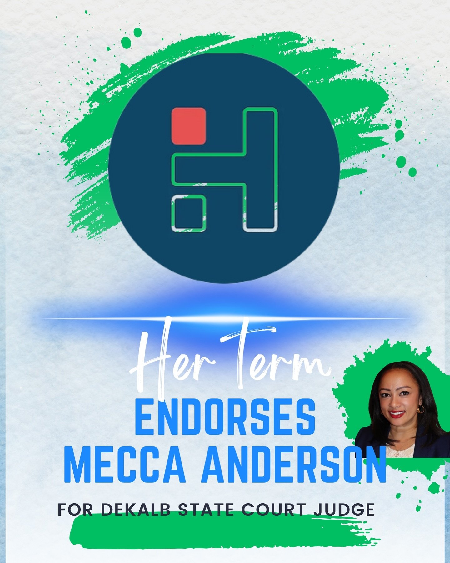 Exciting news! Honored to have the endorsement of @her__term for Dekalb State Court Judge. @her__term takes a data-driven approach to finding qualified and progressive women who we believe can and will win. They come from different backgrounds and ro