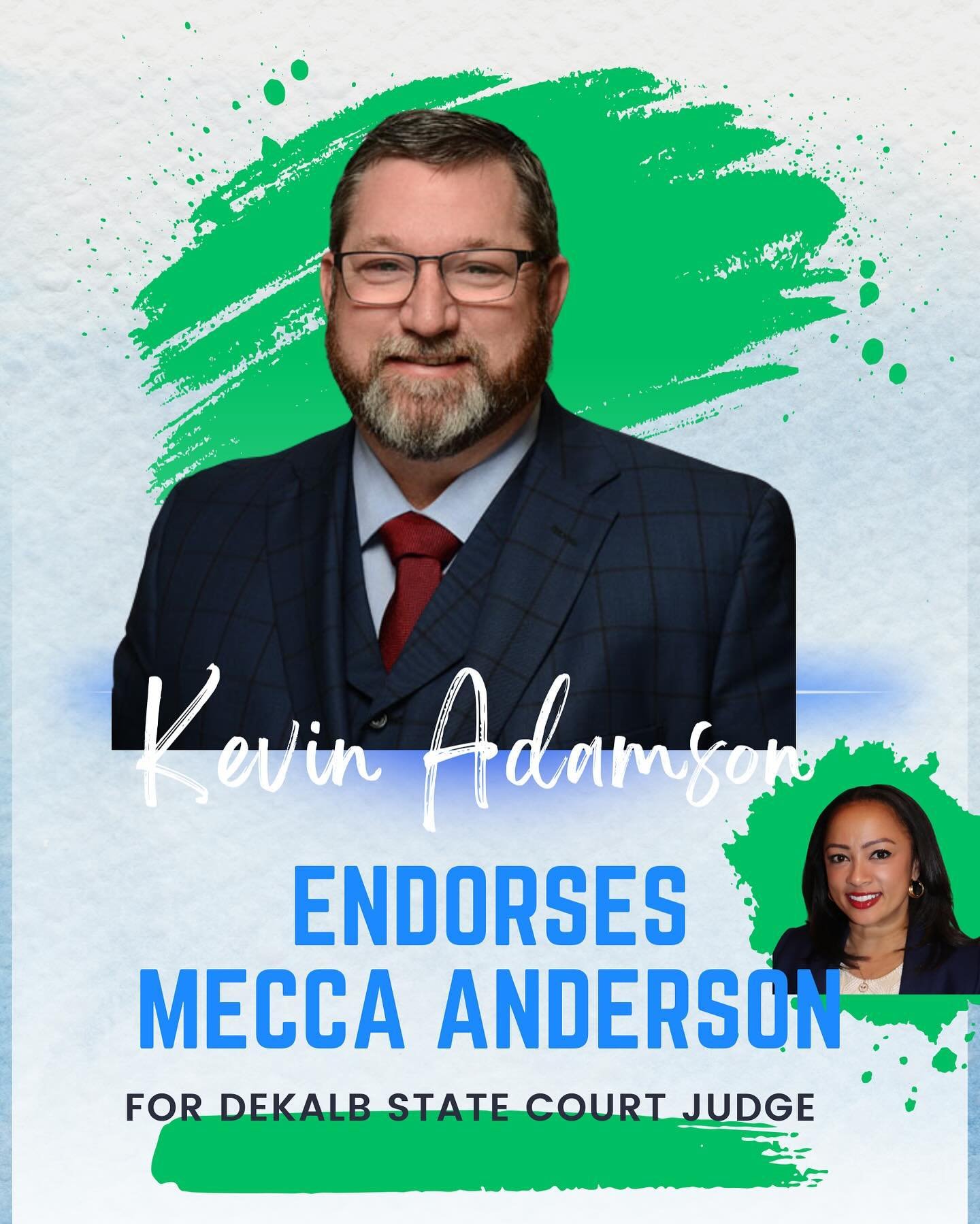 Kevin Adamson, a prominent attorney in Atlanta, has made a significant impact on my legal career. As a respected legal professional, Kevin Adamson P.C. has endorsed me for the position of DeKalb State Court Judge, a testament to his confidence in my 