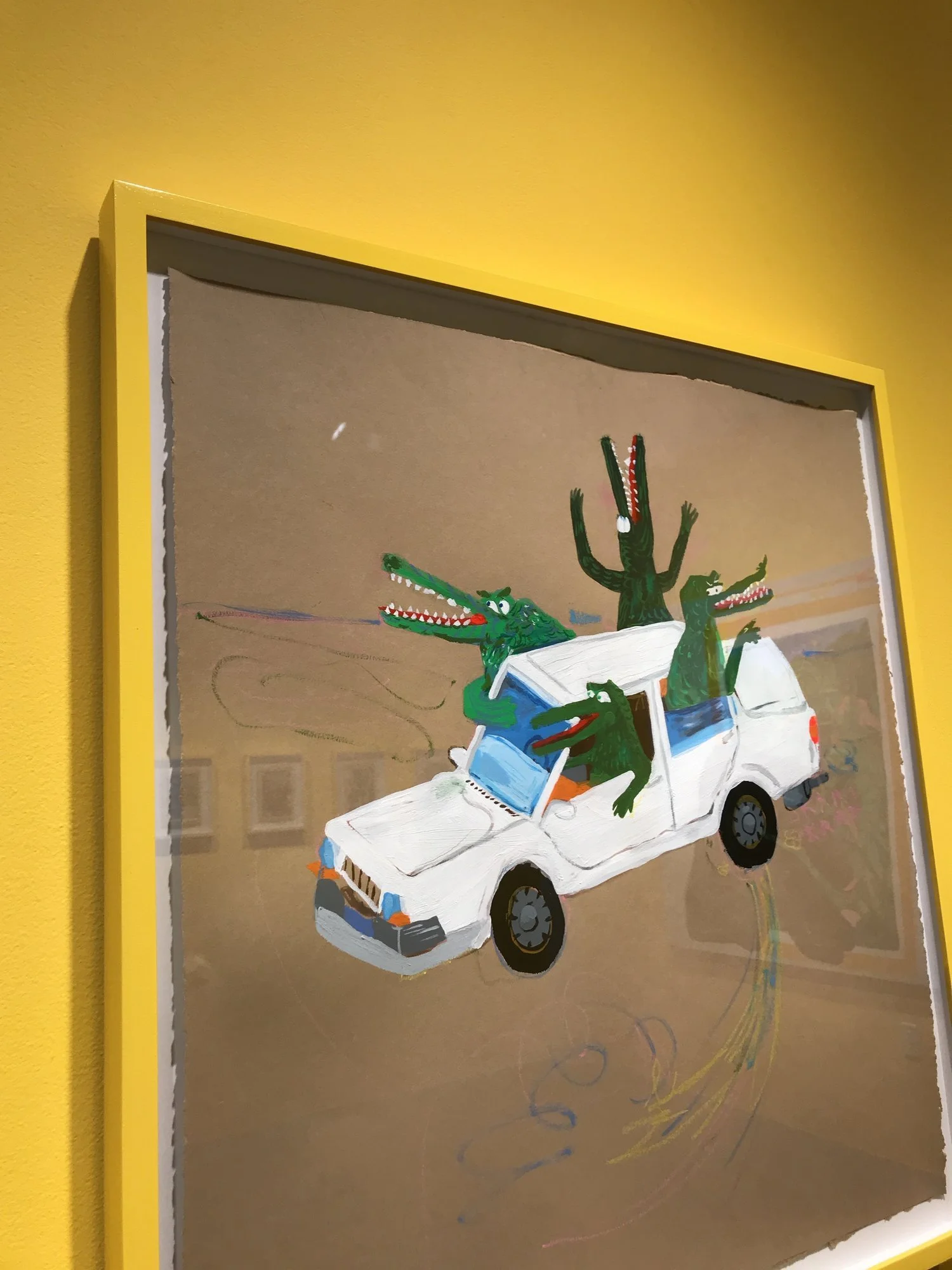  Room For The Whole Crew 
 Acrylic, gouache on paper
 2018