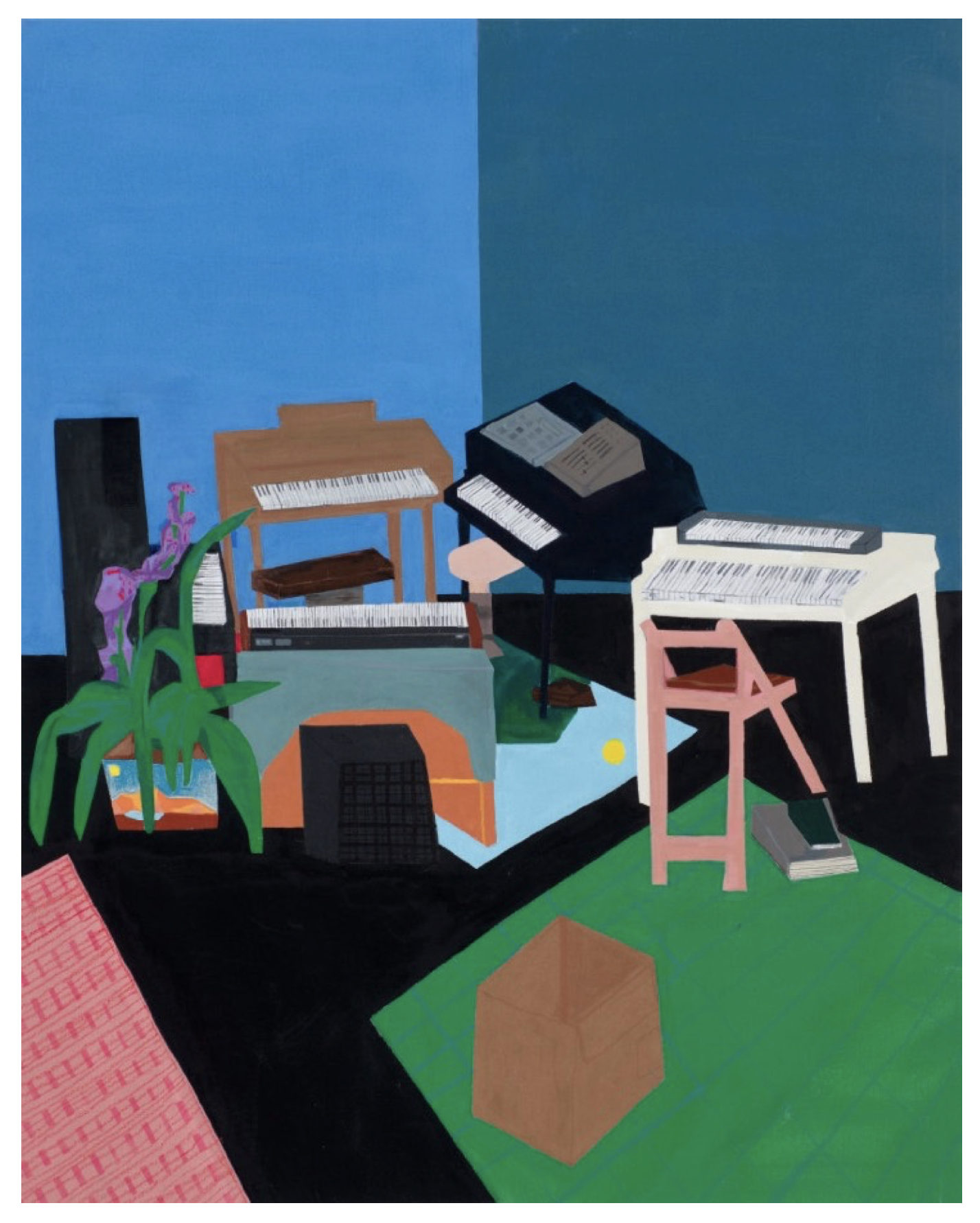  Oasis 
 Acrylic and crayon on linen
 2022