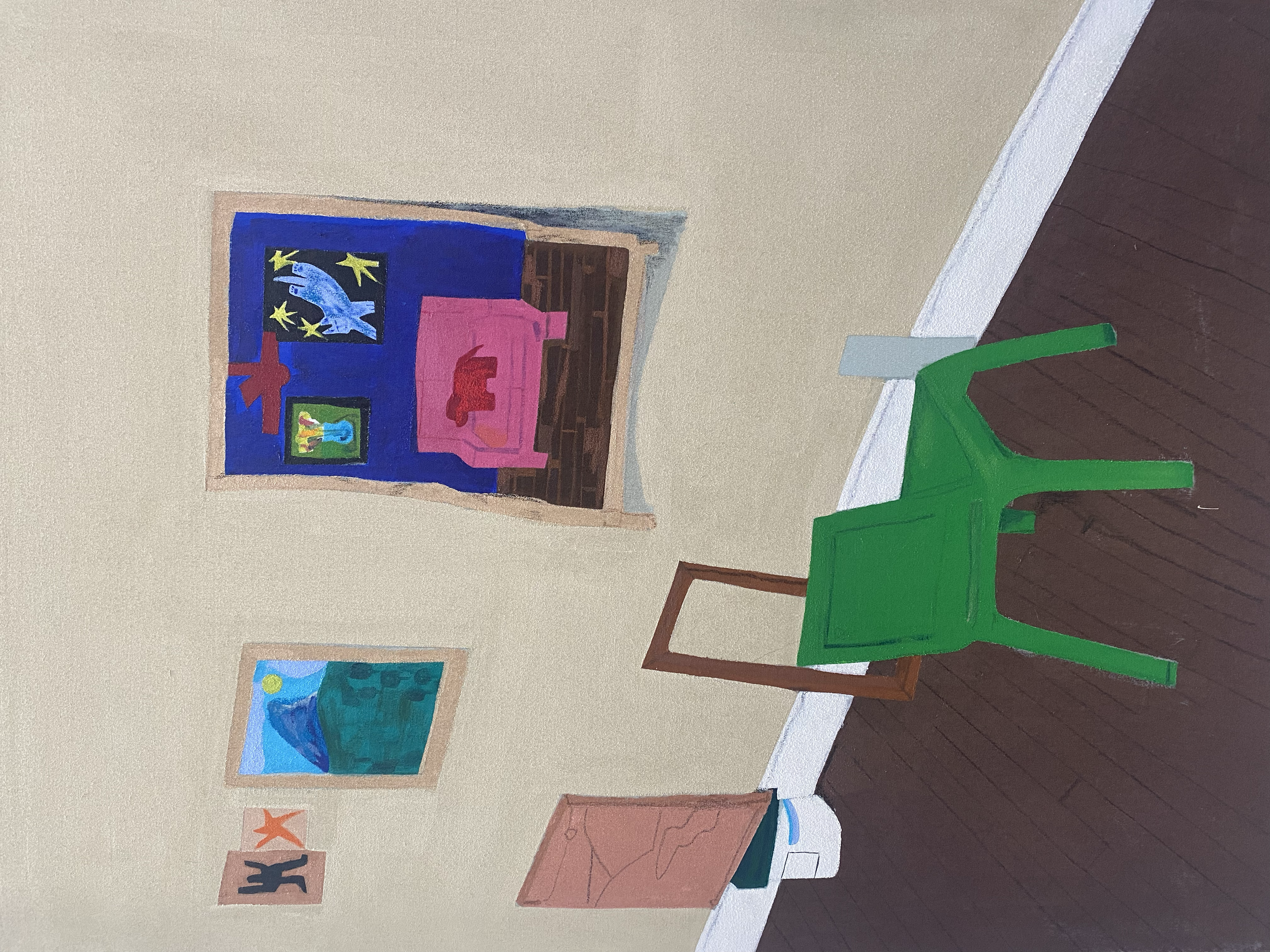  Before Everything Changes 
 Acrylic, graphite on linen
 2023