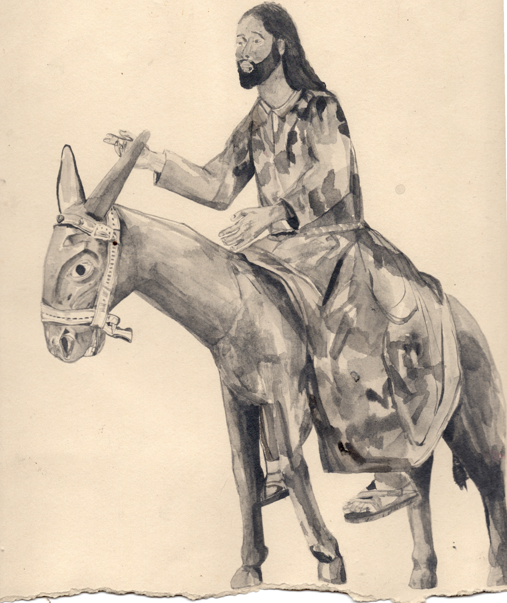 Christ and Mule (Erik's Trip)
Graphite on paper
2021