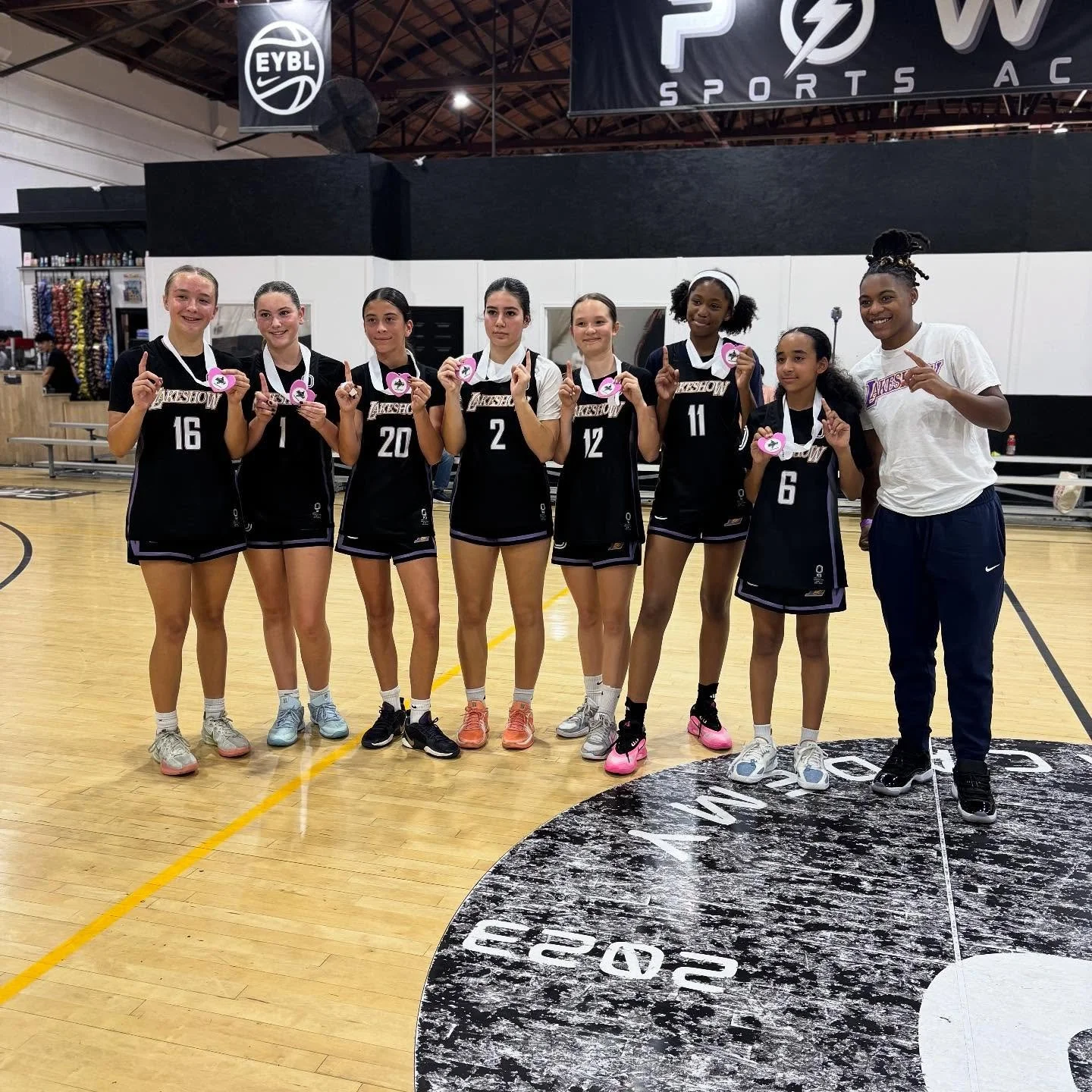 Lakeshow 14U Krueger @shecanhoopcircuit CHAMPS #LakeshowFam💜💛