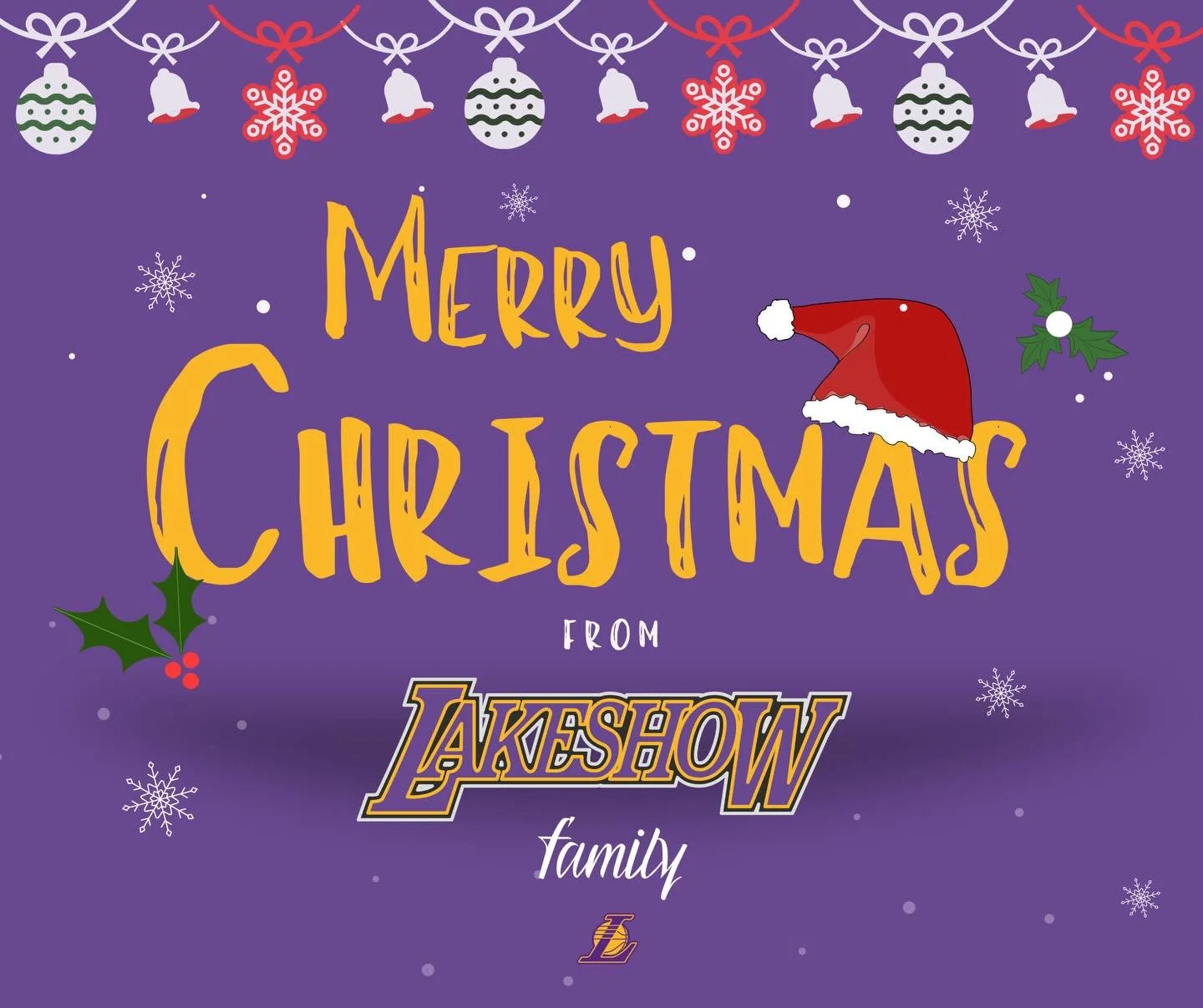 MERRY CHRISTMAS Lakeshow🎄💜💛
