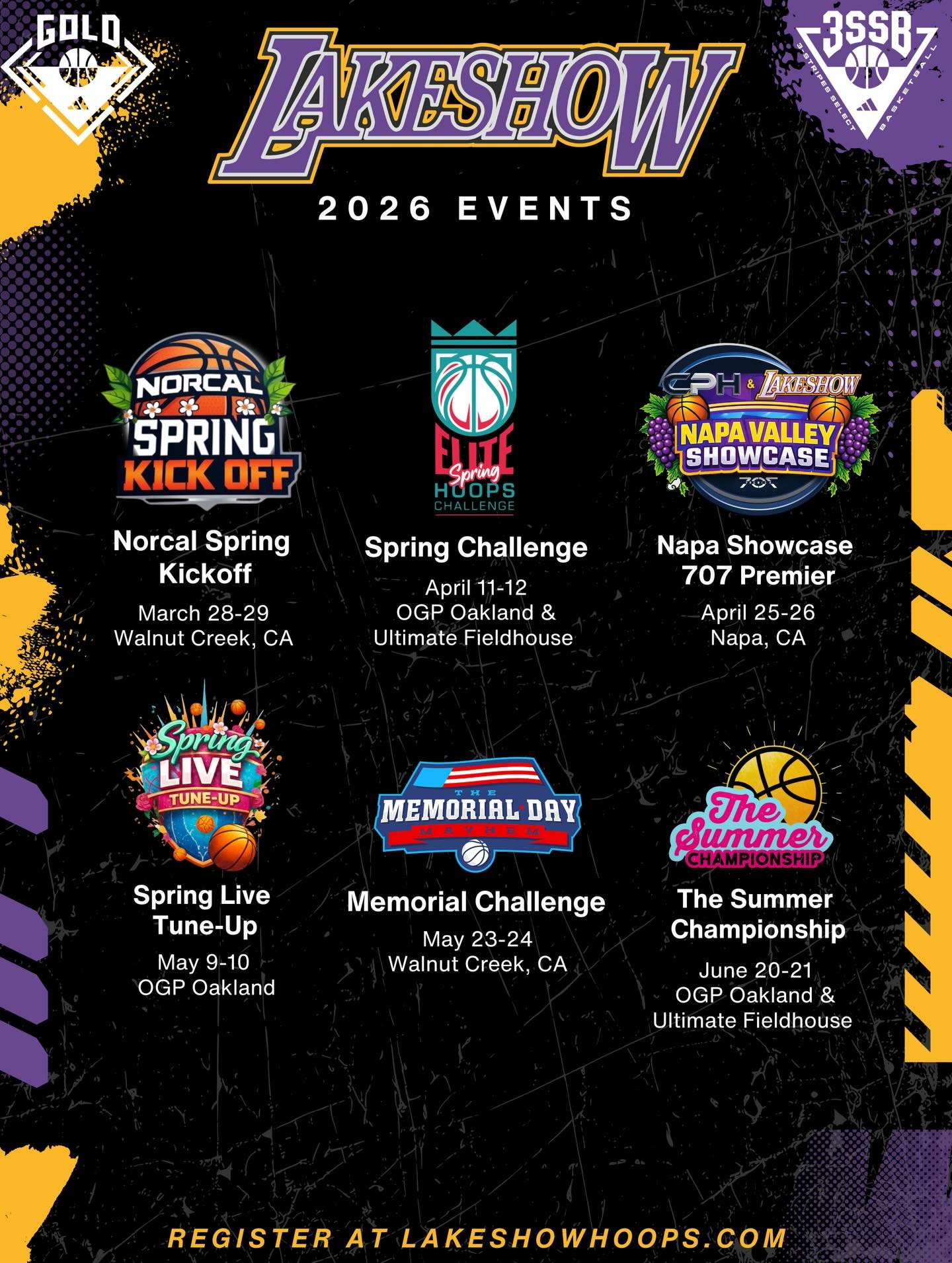 2026 SPRING &amp; SUMMER EVENTS📌 GIRLS &amp; BOYS 8U-17U!! BEST BAY AREA FACILITIES 💜💛
