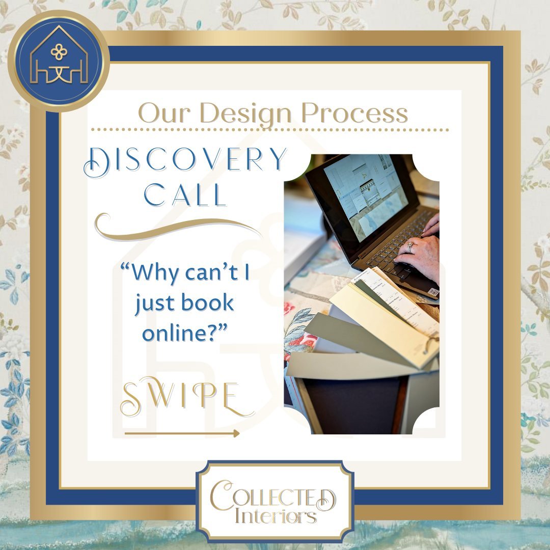 The first step to working with us at Collected Interiors is to book a free phone call.

Why? Because we send you a booking link with several important questions about your project.
1️⃣ Do you want to hire a full time, detail oriented interior design 