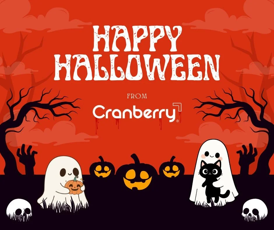 Happy Halloween from us at Cranberry! We hope it's Spook-tacular! 👻 🩸 

#HappyHalloween #Cranberry #Halloween