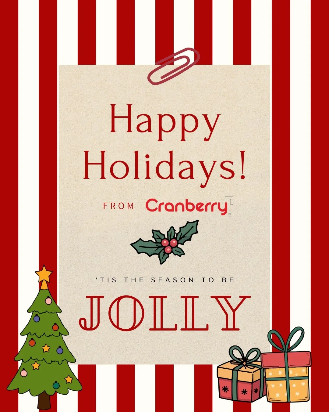 Here&rsquo;s to a season of health, happiness, and protection! 🧤

Thank you for letting Cranberry be part of your care journey. Wishing you a safe and joyful holiday season! 🎁🎄

#Cranberry #HappyHolidays