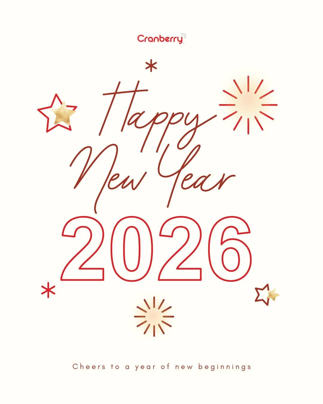Happy New Year from Cranberry! 🎇 Here's to a bright new year with new beginnings! 🌟

#CranberryUSA #HappyNewYear2026