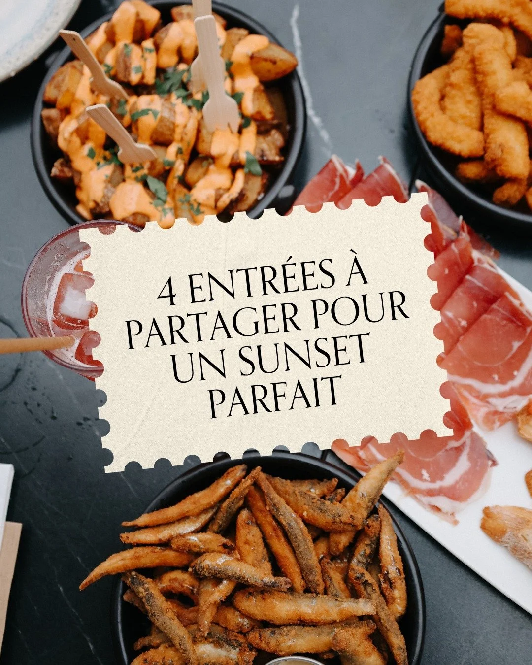 🌅 4 entr&eacute;es &agrave; d&eacute;couvrir parmi nos suggestions du soir !

Pour bien commencer la soir&eacute;e, on vous partage une petite s&eacute;lection de nos entr&eacute;es &agrave; d&eacute;guster en terrasse, face &agrave; l'oc&eacute;an.