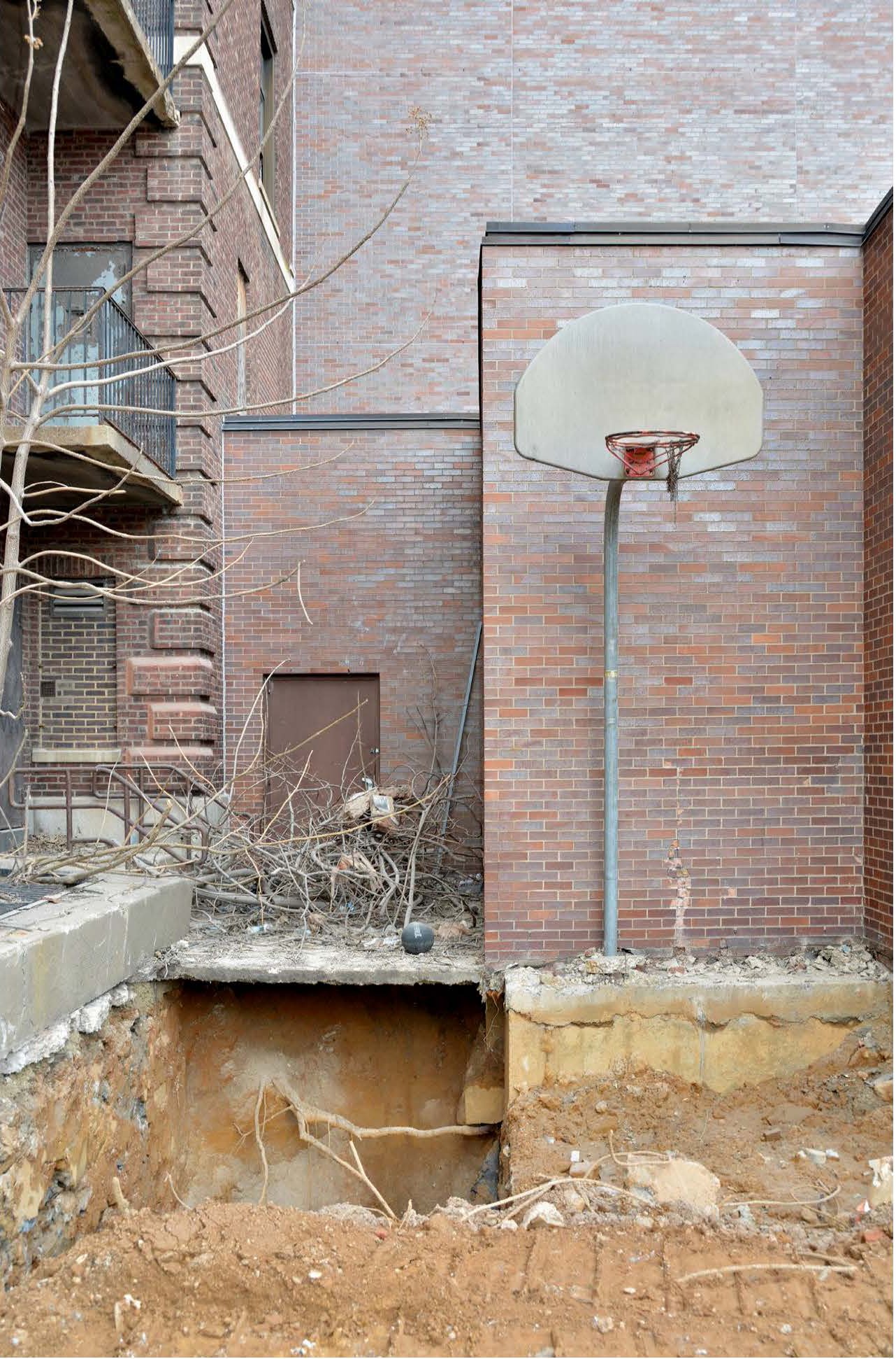  Commencement Detail, Photograph (Mt. Sinai Basketball Hoop), 2019  pigment print  18 x 12 inches image on 20 x 16 inches paper 