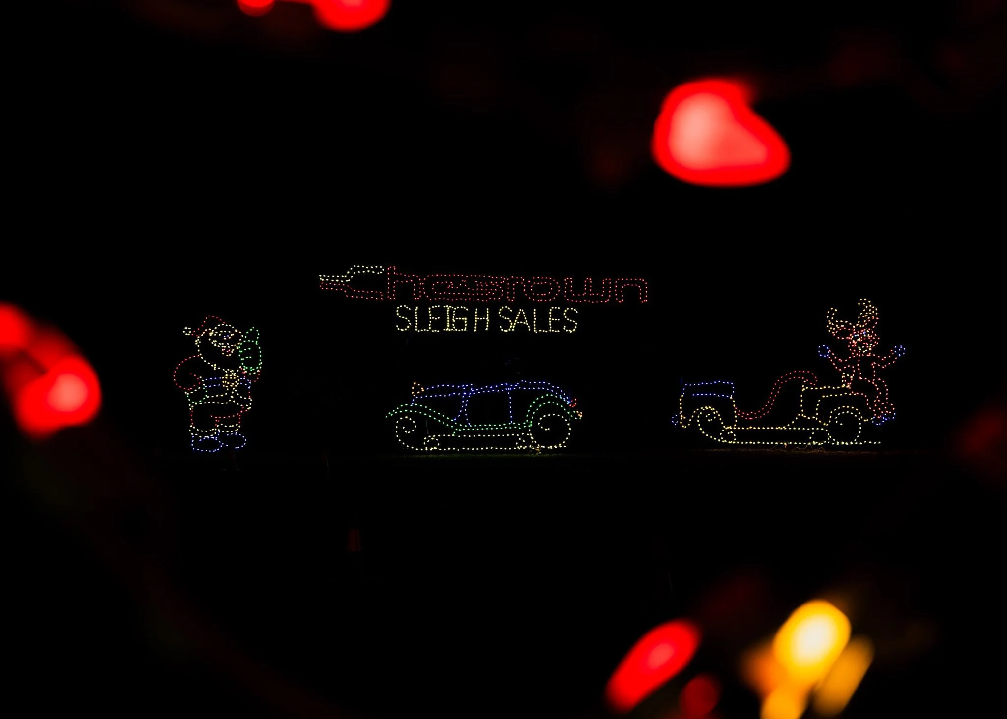 We cherish our partnership with @chesrownautos , and LOVE our sleigh sales display! Go check out their awesome inventory this holiday season!  We heard someone on our list is looking for a new ride this year! 🎄🚗✨

✨Show Open Nightly at 5:30 pm unti