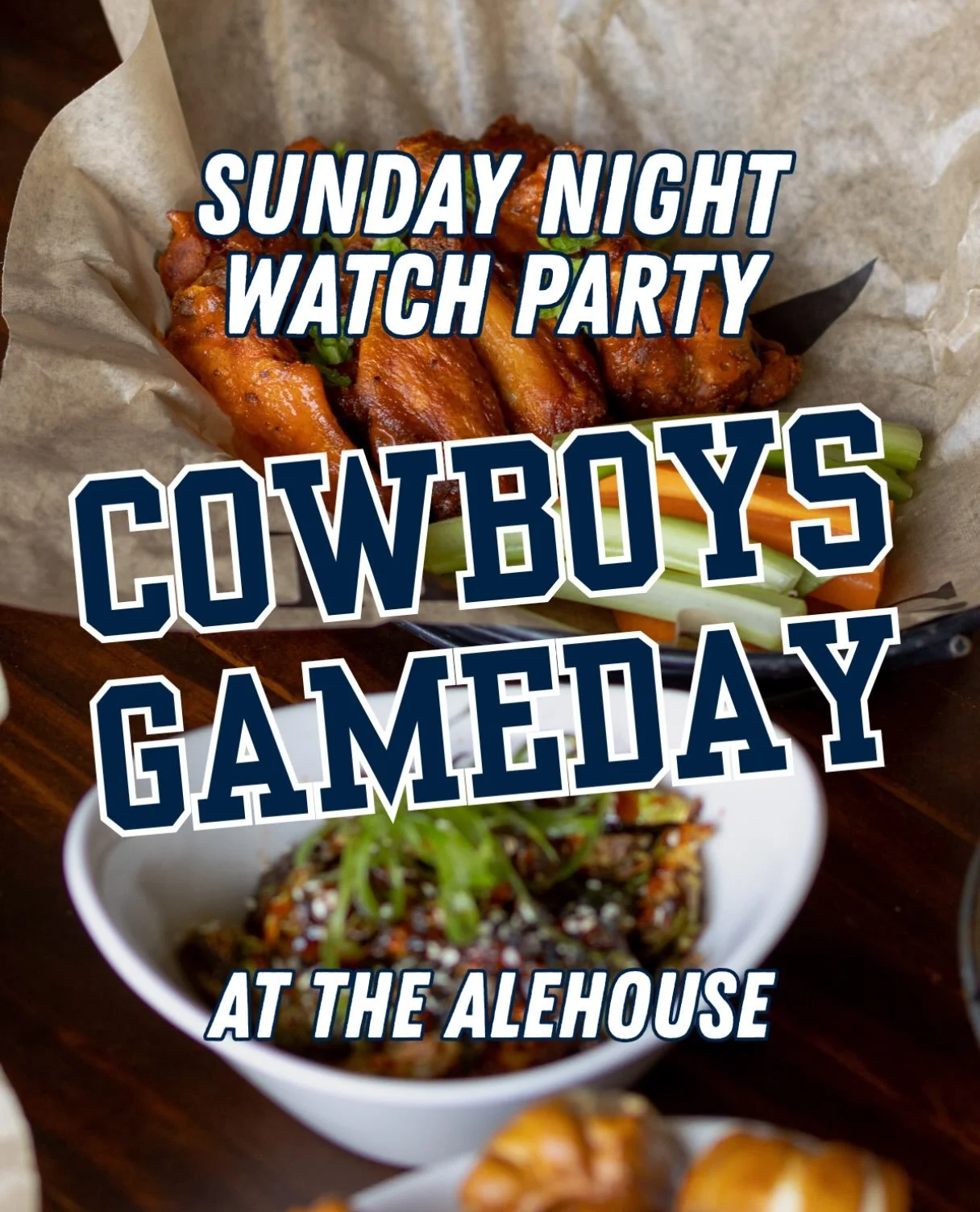 🏈 SUNDAY NIGHT FOOTBALL: COWBOYS GAMEDAY 🏈 join us this Sunday night at 7pm to cheer on our boys! We&rsquo;ll be pouring your favorite pints until the end of the game. #gocowboys