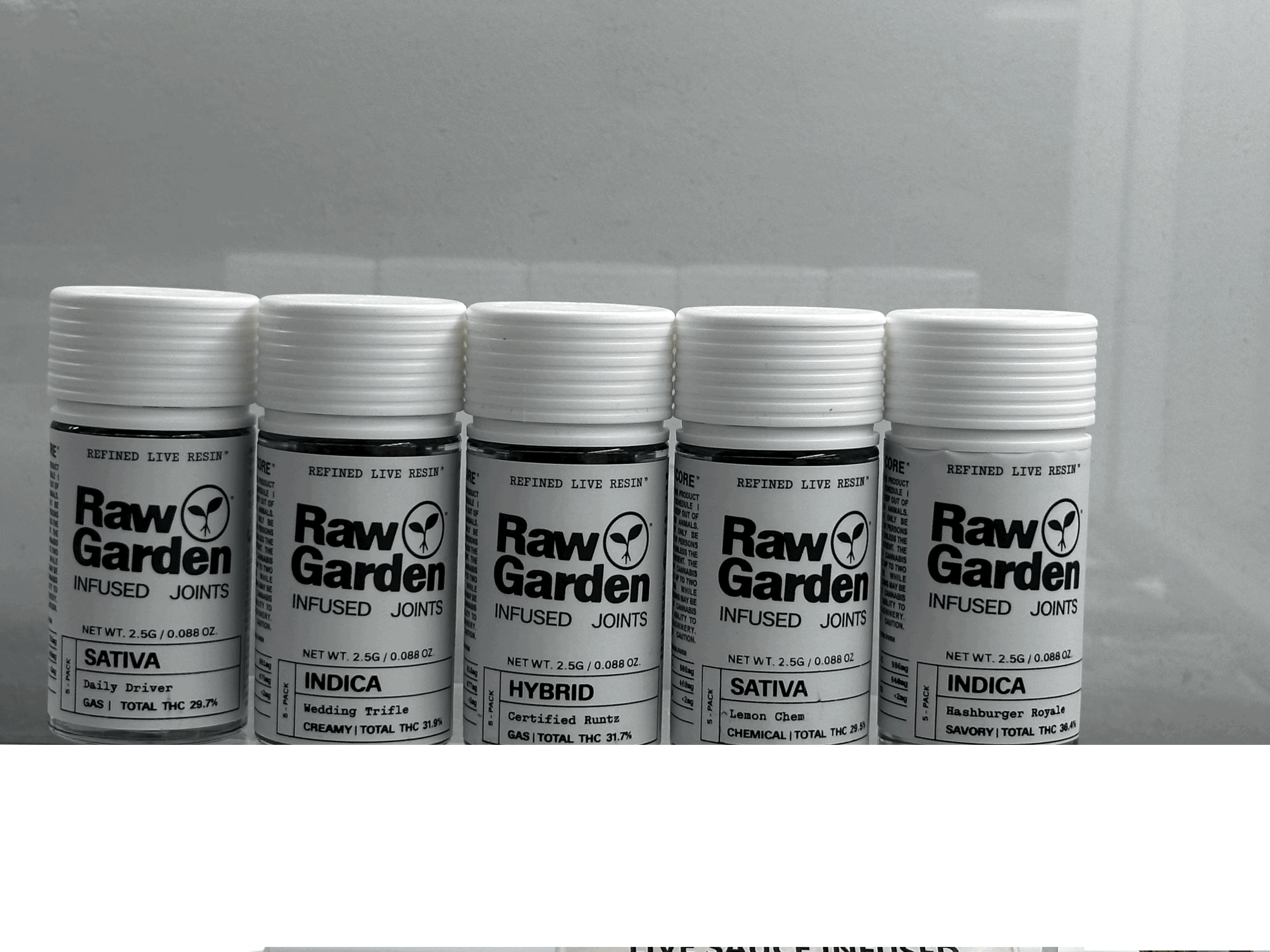 RAW GARDEN 5 PACK PRE ROLLS