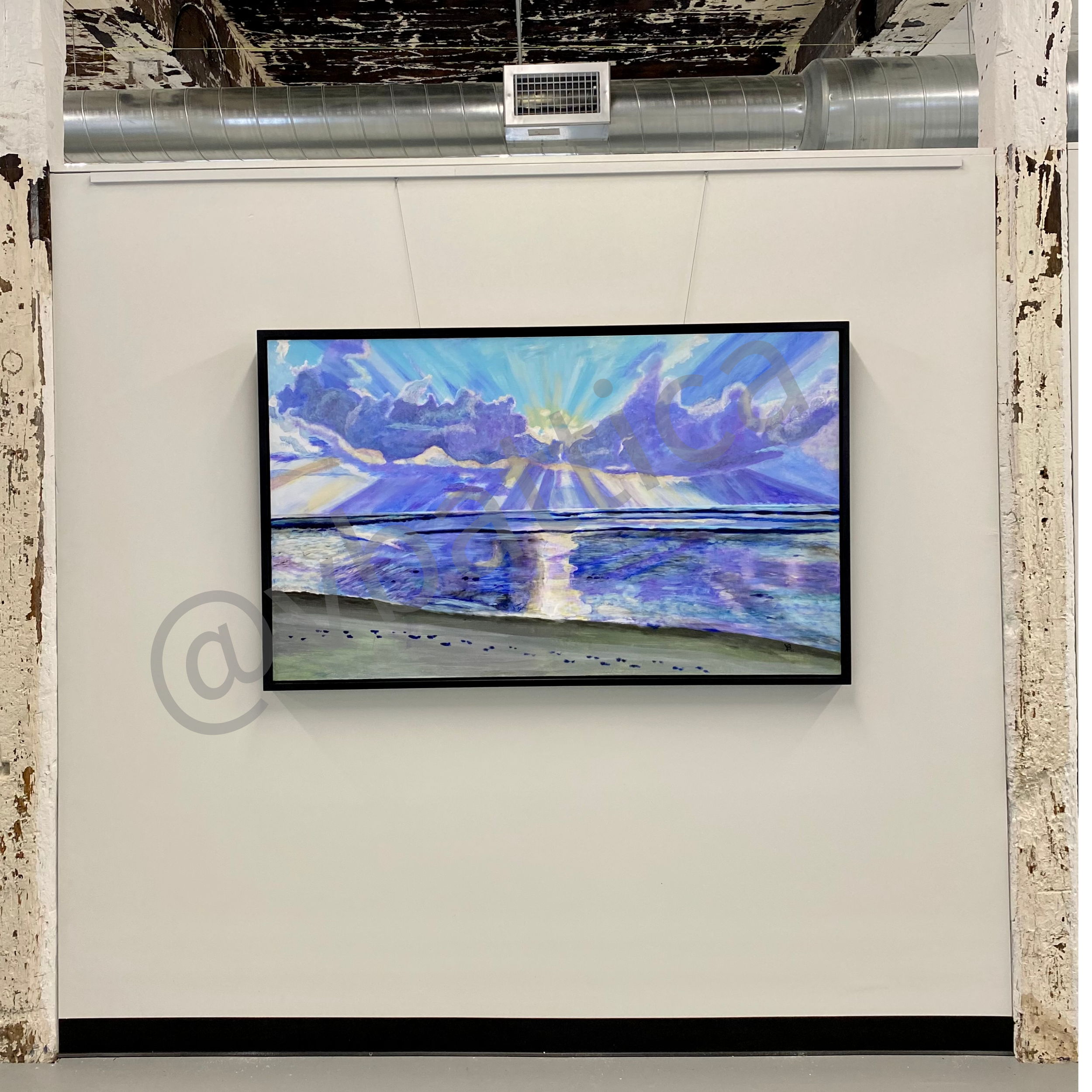 Norbury’s Landing Glory, Acrylic on Wood with custom frame, Sept 2022