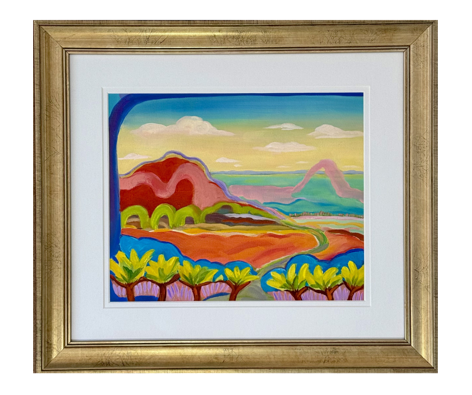 When the Mist was Cleared by Athena, 2025, oil on paper, 300 lb. Arches
10 x 12 1⁄4 inches unframed
17 x 19 1⁄4 inches framed