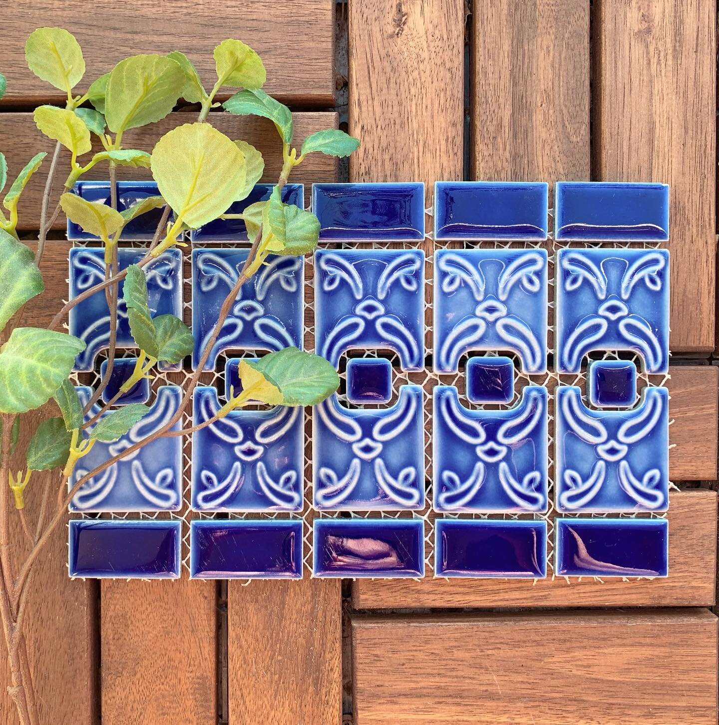This is the final selection for the waterline tile - it&rsquo;s perfect because it&rsquo;s both a mosaic with 2&rdquo; wide sections - just about the largest we can use because of the rounded corners, and it also has a pretty ornamental detail which 