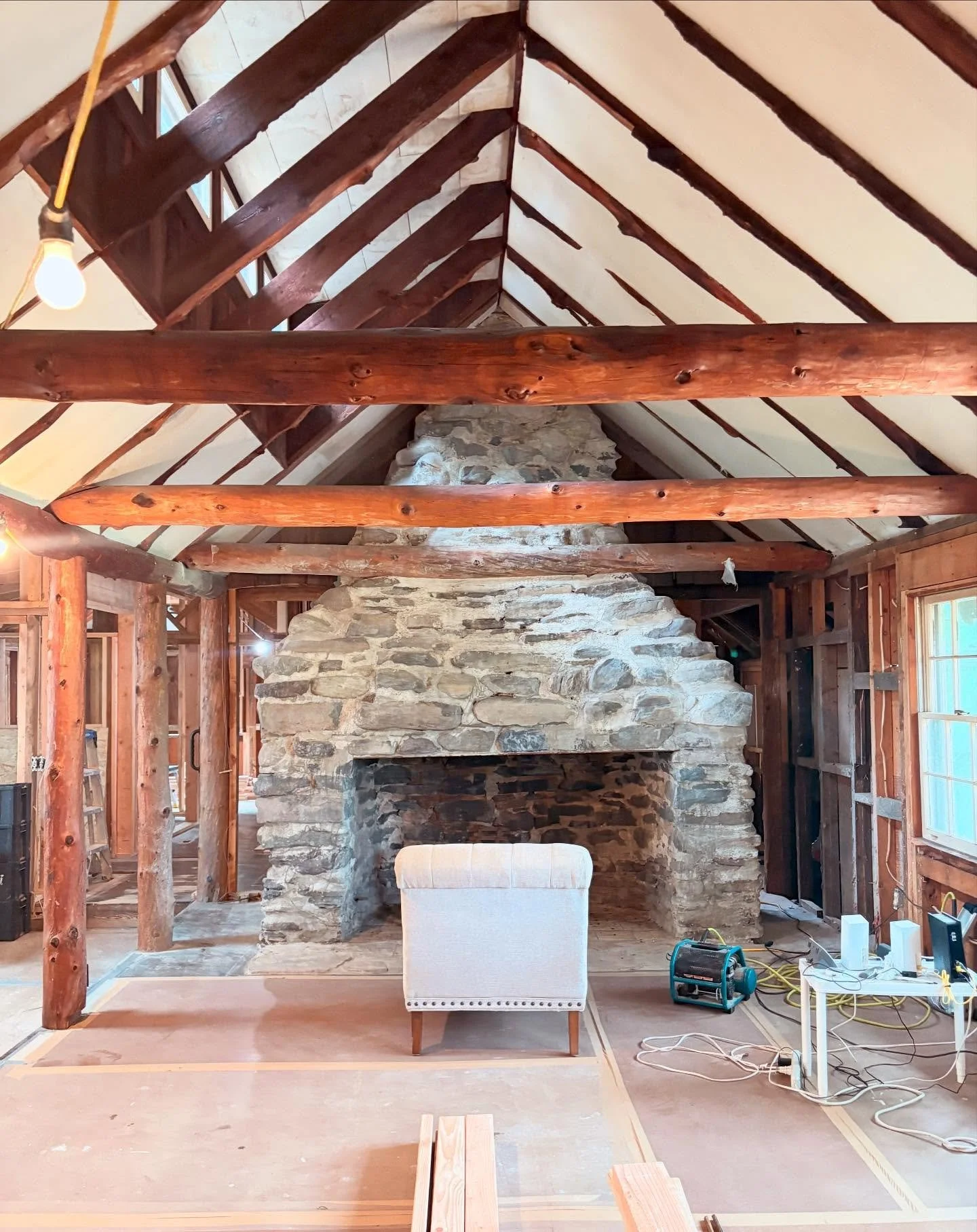 What do you see? Chaos? Age? Construction mess? So much work? &hellip; Yes. And also so much beauty, so much character, and a home - I see a home that will be filled with love and sunshine piercing through the thick pine trees, with the sound of dog 