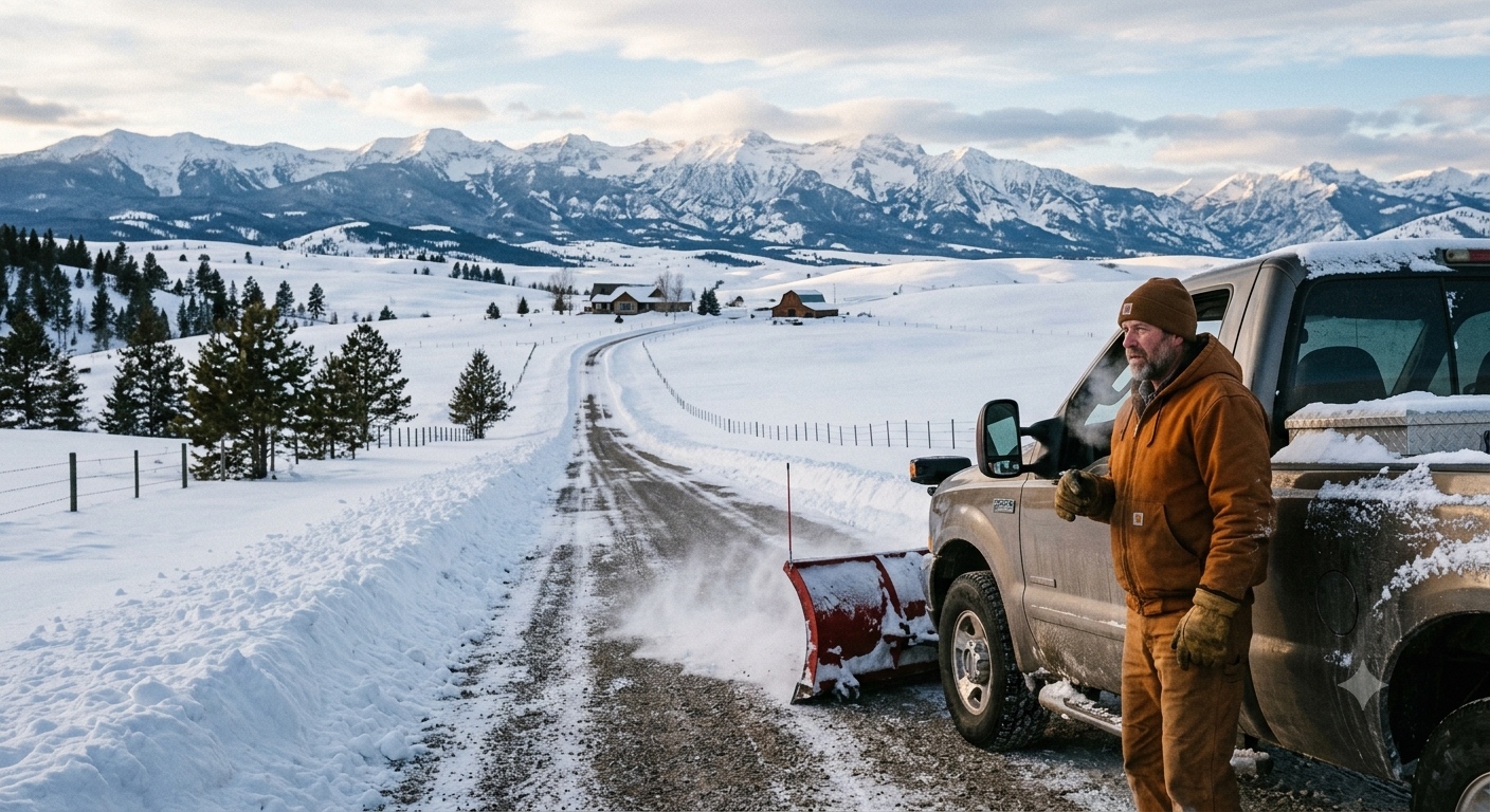What Does It Take to Maintain a Rural Road and Driveway Through a Montana Winter?