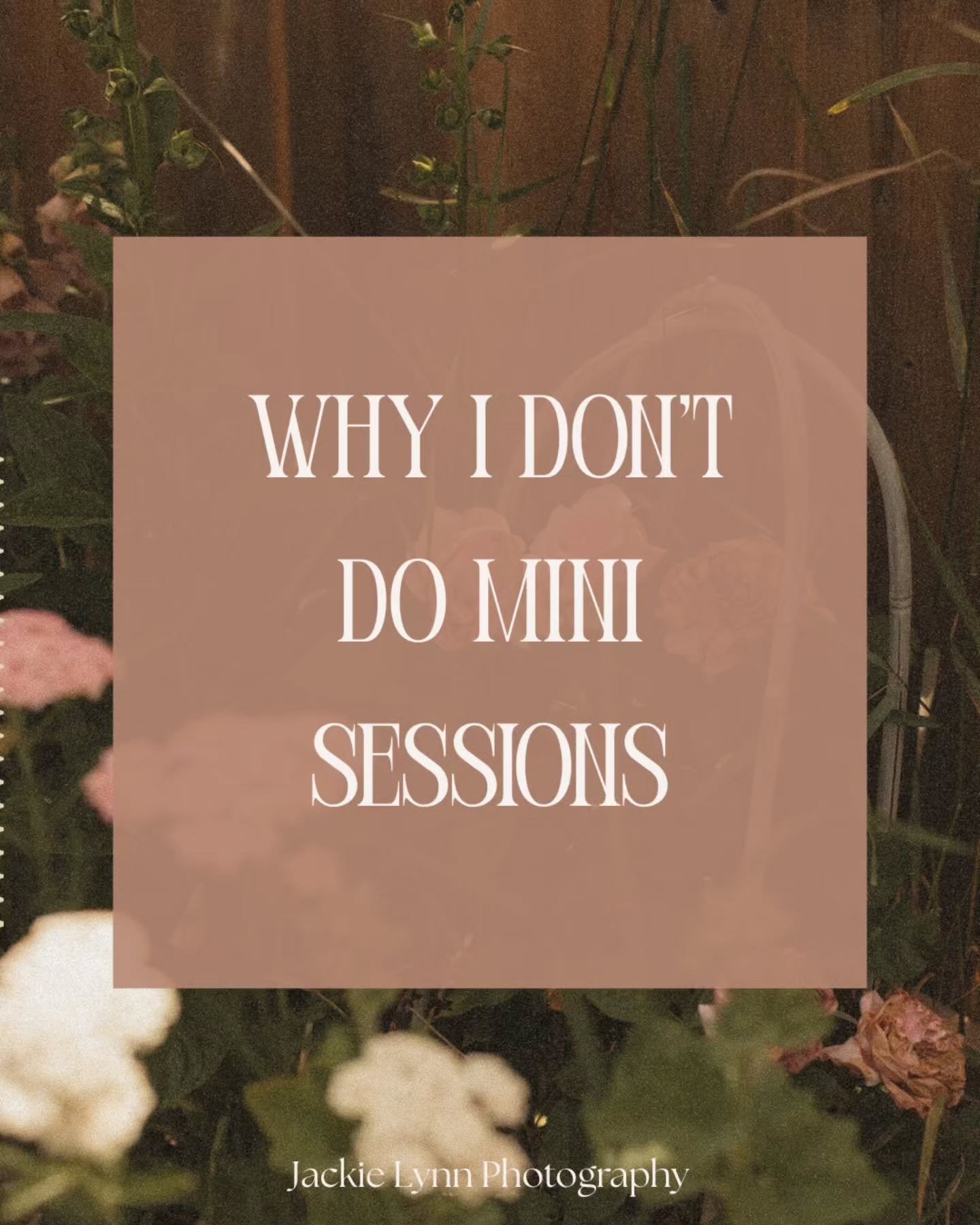 Does this mean I will never do mini sessions? 

No, but they certainly won't be coming around very often.

Whether your kids fought you getting in the car, or your husband wasn't thrilled, we are all carrying a little cortisol when we arrive at our p