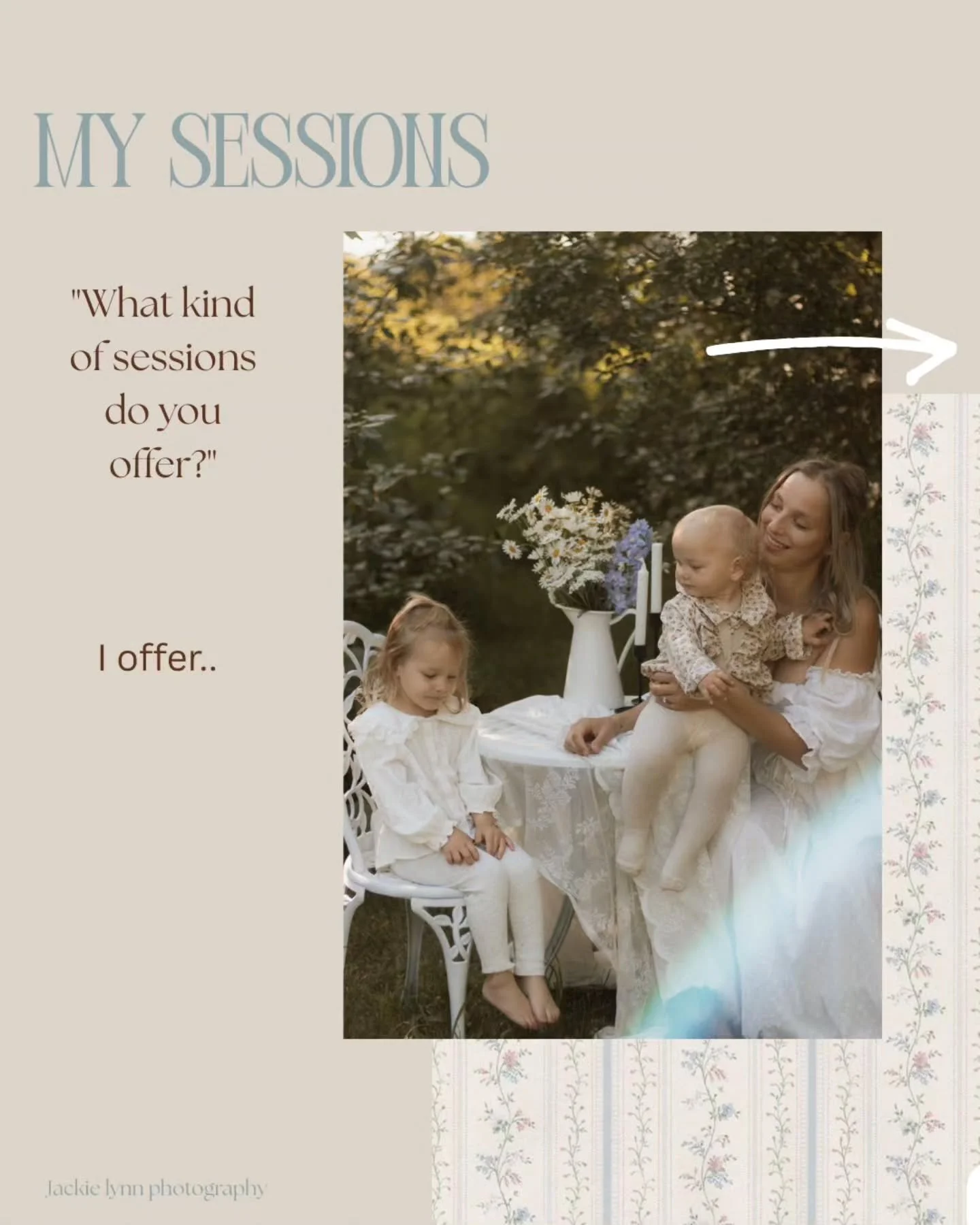 Hi! If you're new here, I've put together a little list of what kind of sessions I offer! 

Maternity- Bring the whole family along, or have a photoshoot just for yourself. No matter how sick you feel, you'll miss the sweet parts of this time growing