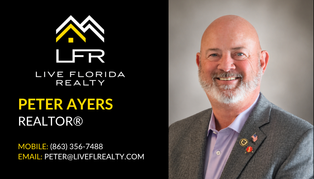 Digital business card for Peter Ayers, Realtor at Live Florida Realty. Phone: (863) 356-7488, Email: peter@liveflrealty.com