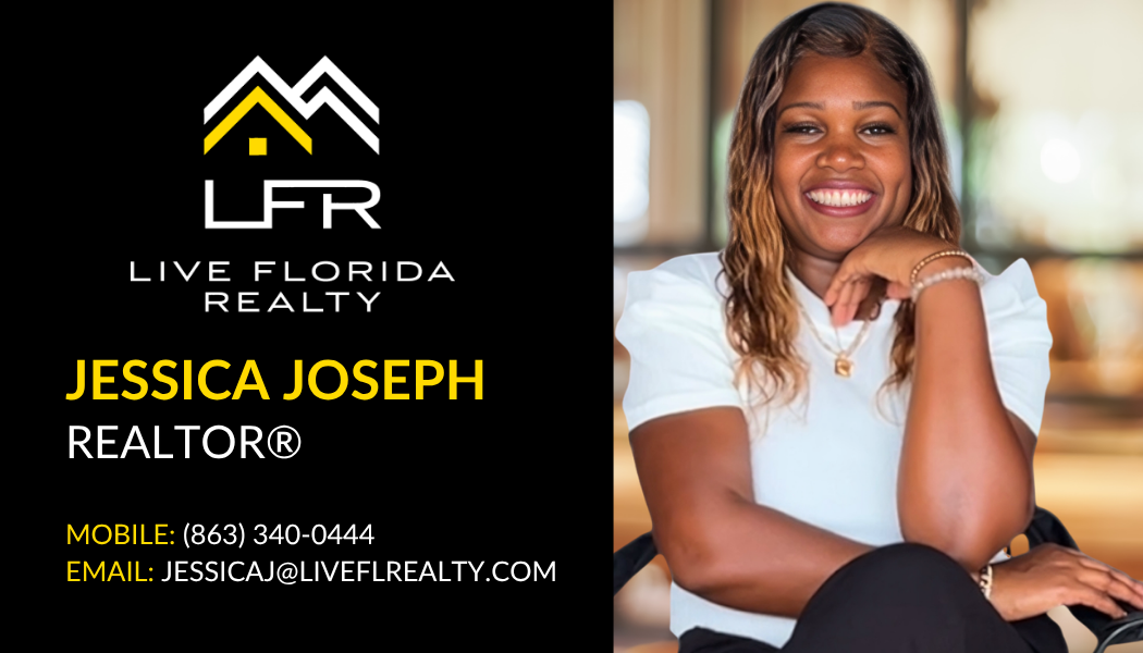 Digital business card for Jessica Joseph, Realtor at Live Florida Realty. Phone: (863) 340-0444, Email: jessicaj@liveflrealty.com