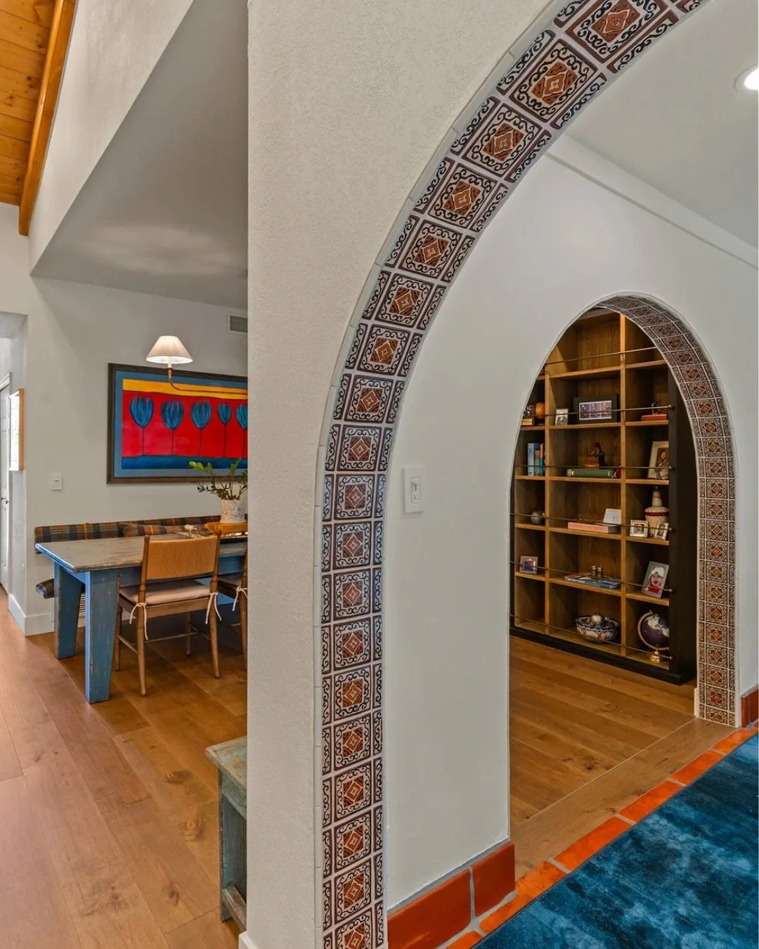 Bold color + statement tile = endless character! 

📍 Marlette Avenue - Arizona Biltmore Estates 

Check out our website to see more and find out how we can help make your design &amp; build dreams come true! 

#JLSHomeDesign #AZHomes #Design #Spanis