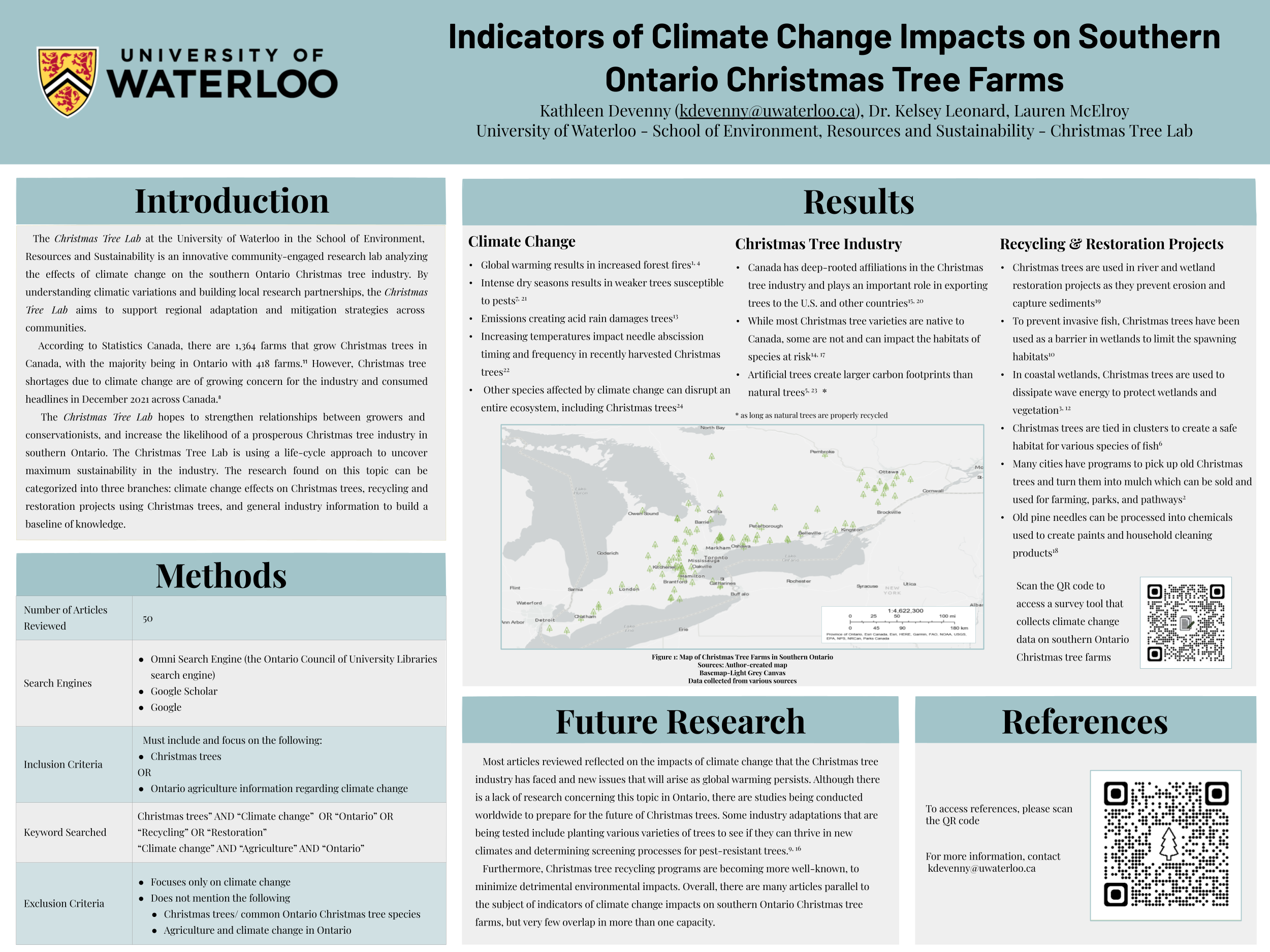 Poster: Indicators of Climate Change Impacts on Southern Ontario Christmas Tree Farms