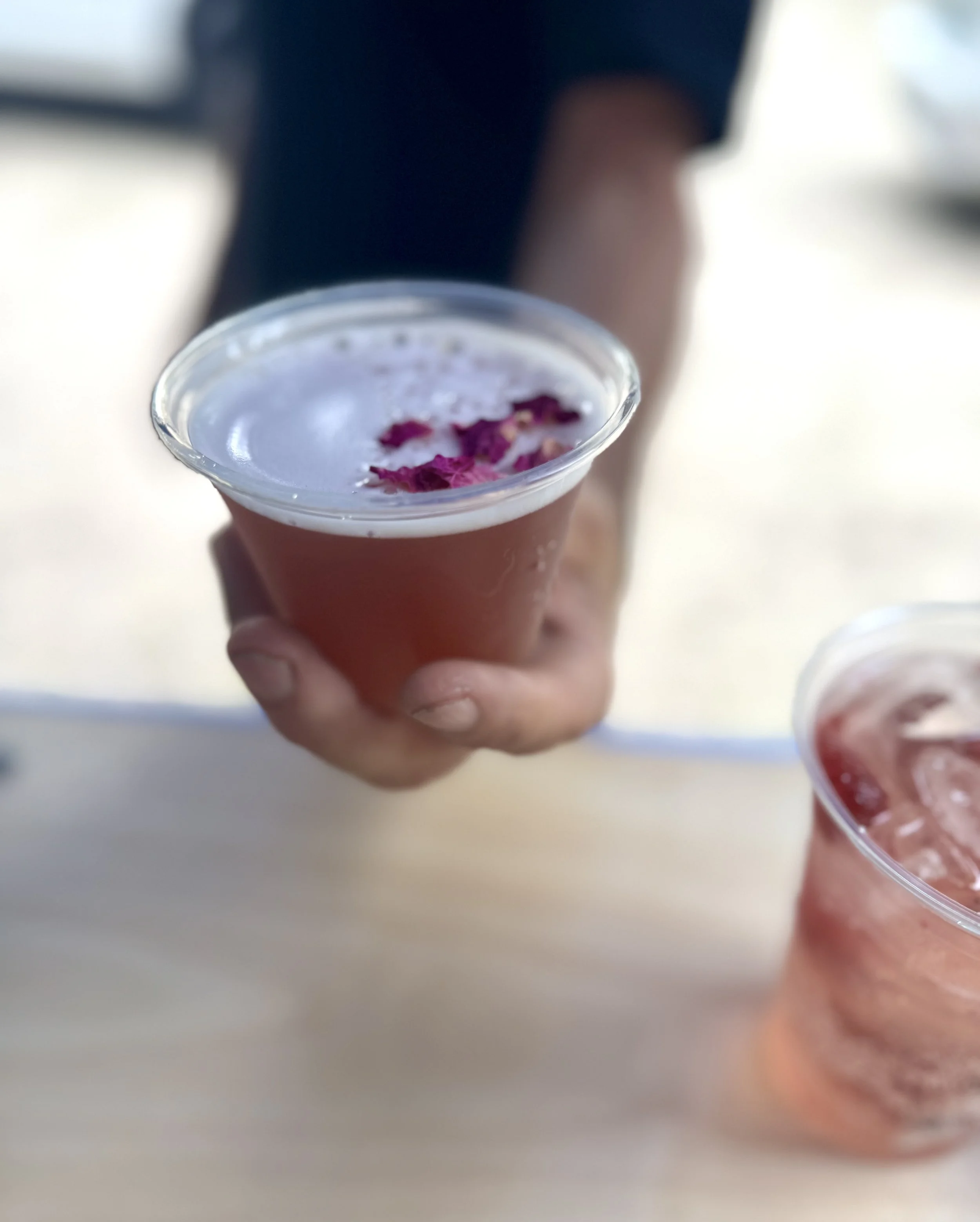 Customer served French Martini at event bar at anniversary party in Plymouth MA