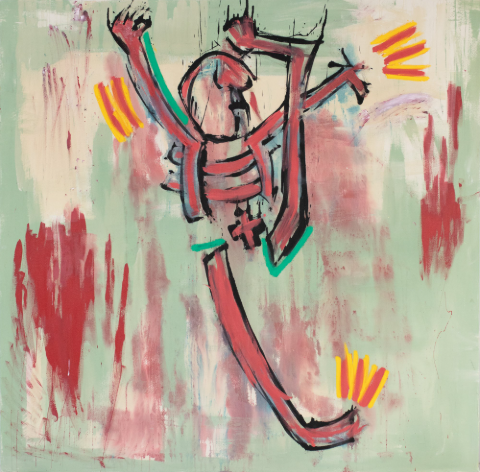 Danny Minnick
BYE,  2021
Acrylic and oil stick on canvas
75 3/4 x 75 3/4 in.