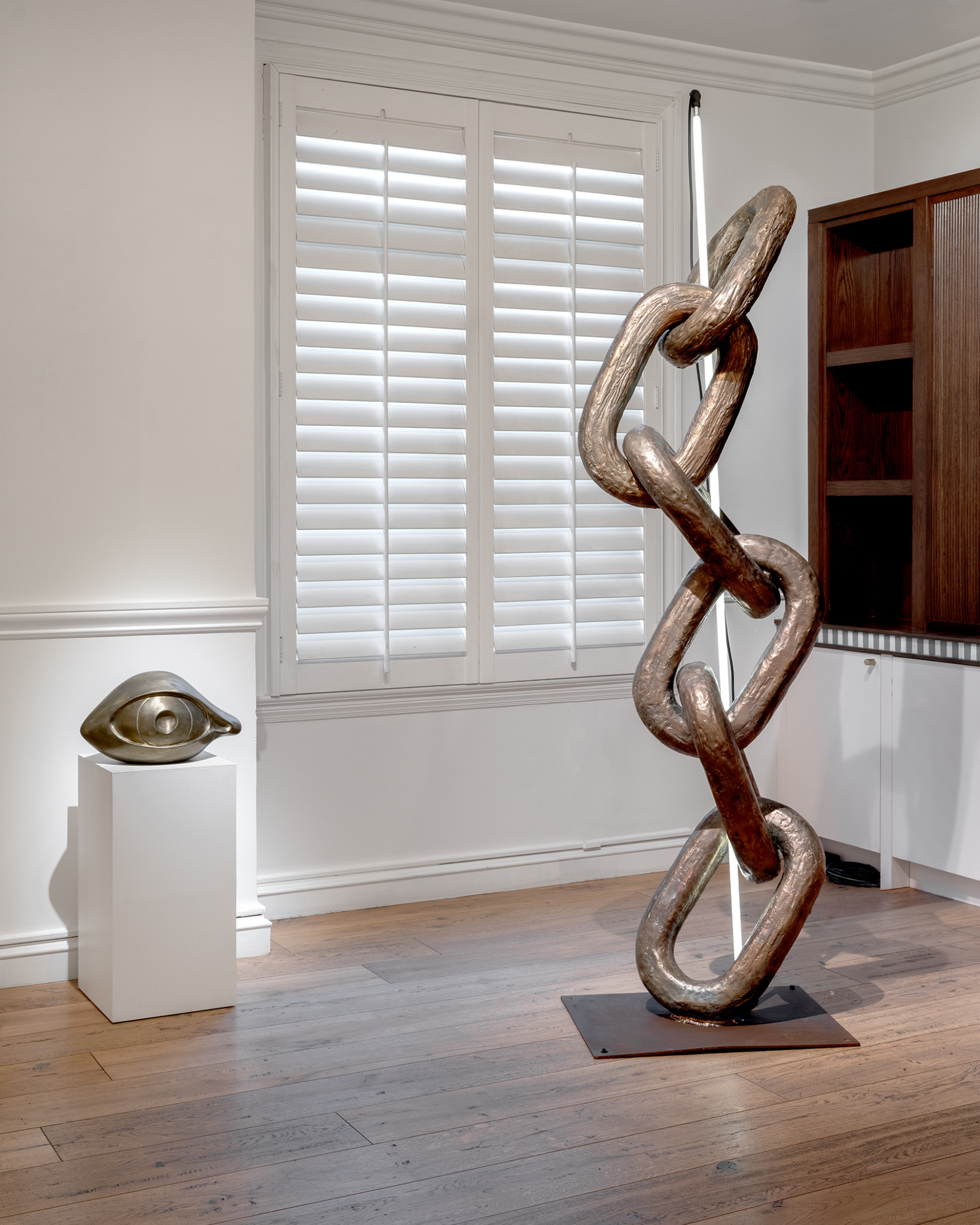 Unchain, 2026
Neon, bronze, and stainless steel
7ft x 2ft