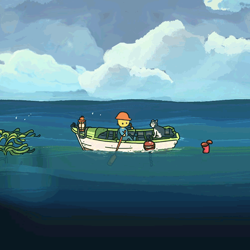 Boat with Jasper and Keeper