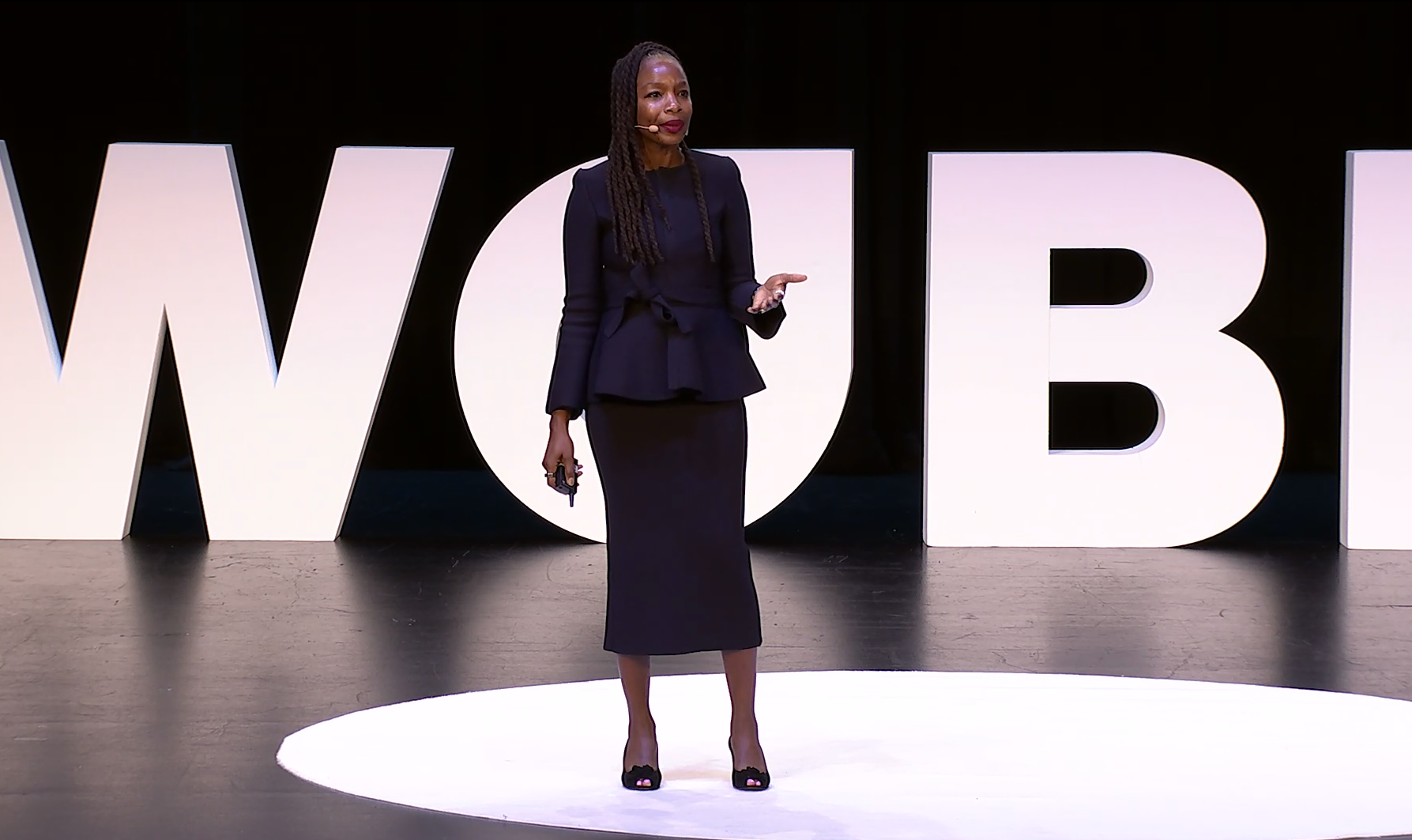 Modupe Akinola presents at WOBI’s 2023 World Business Forum in Sydney