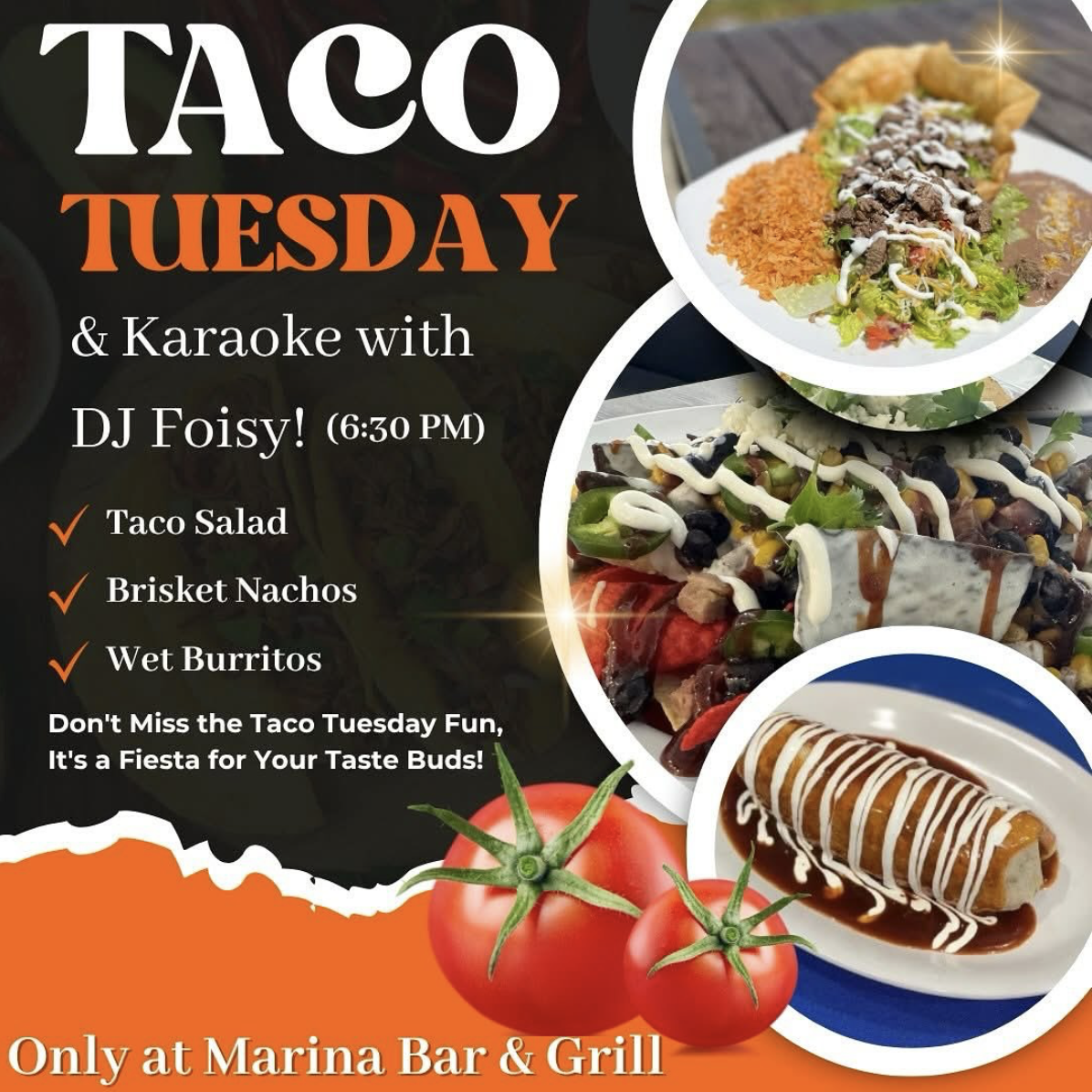 Marina Bar & Grill: Taco Tuesday (w/ Karaoke)