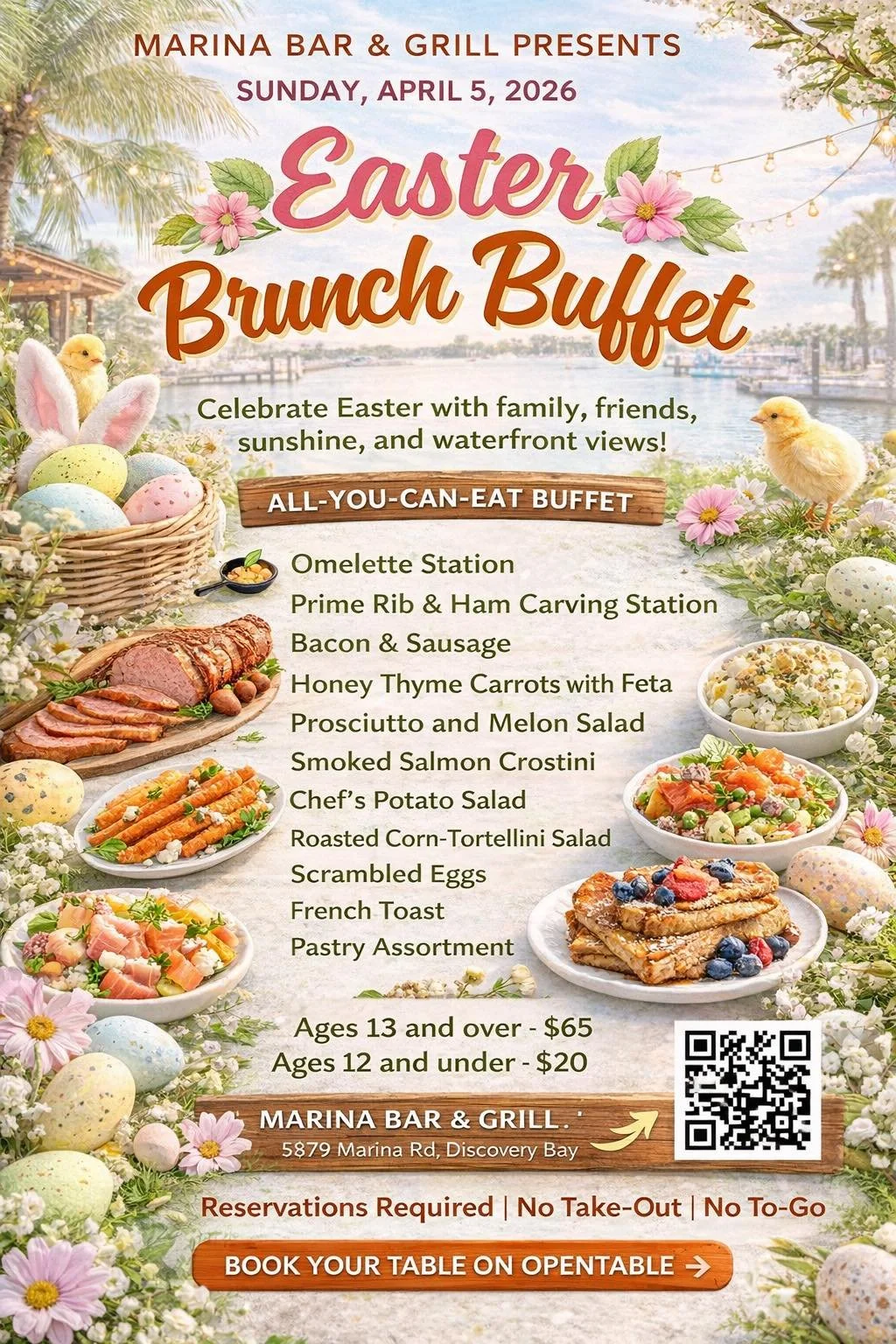 Marina Bar Grill: Easter Brunch 2026 (ticketed)