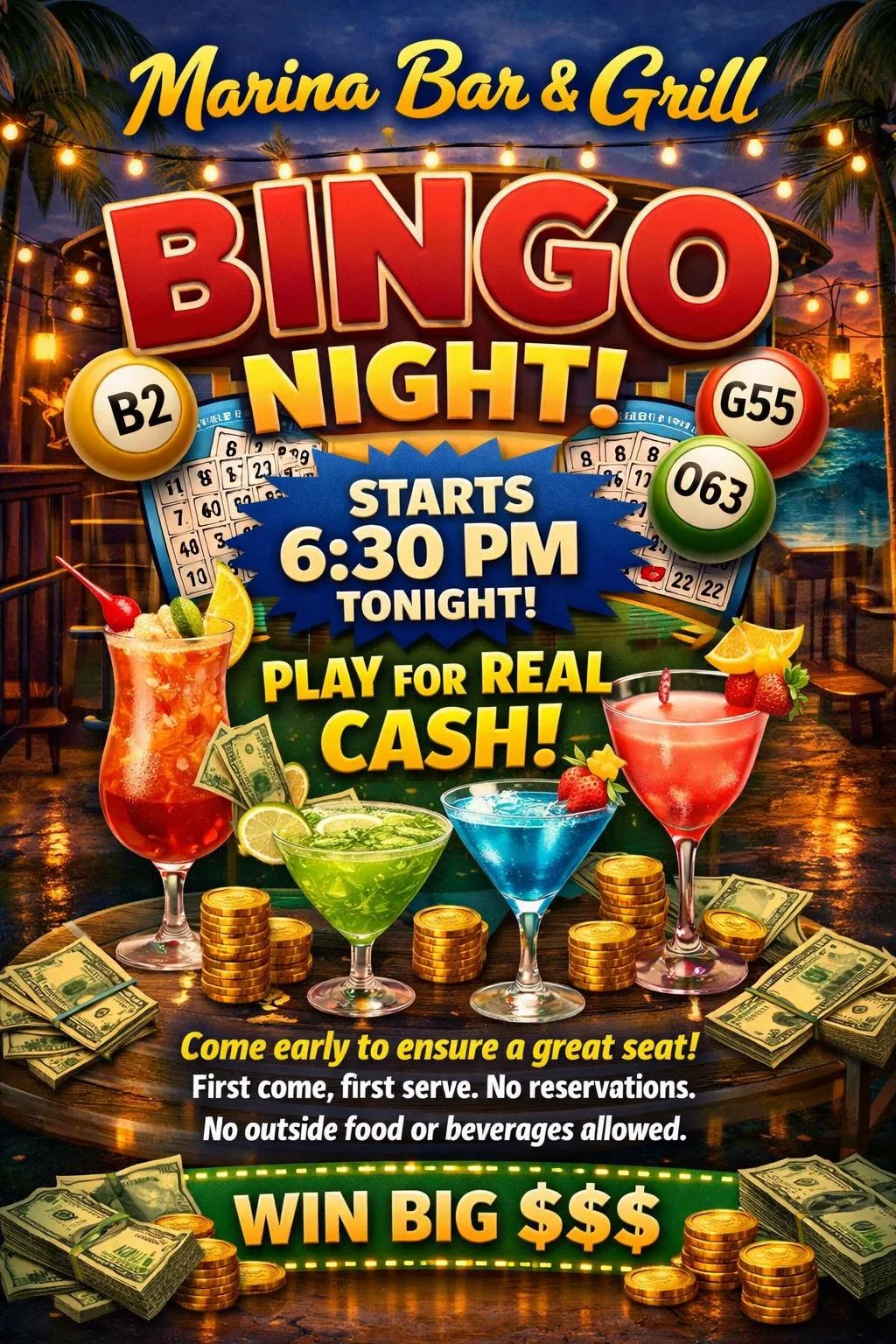 Marina Bar &amp; Grill: Bingo Thursdays