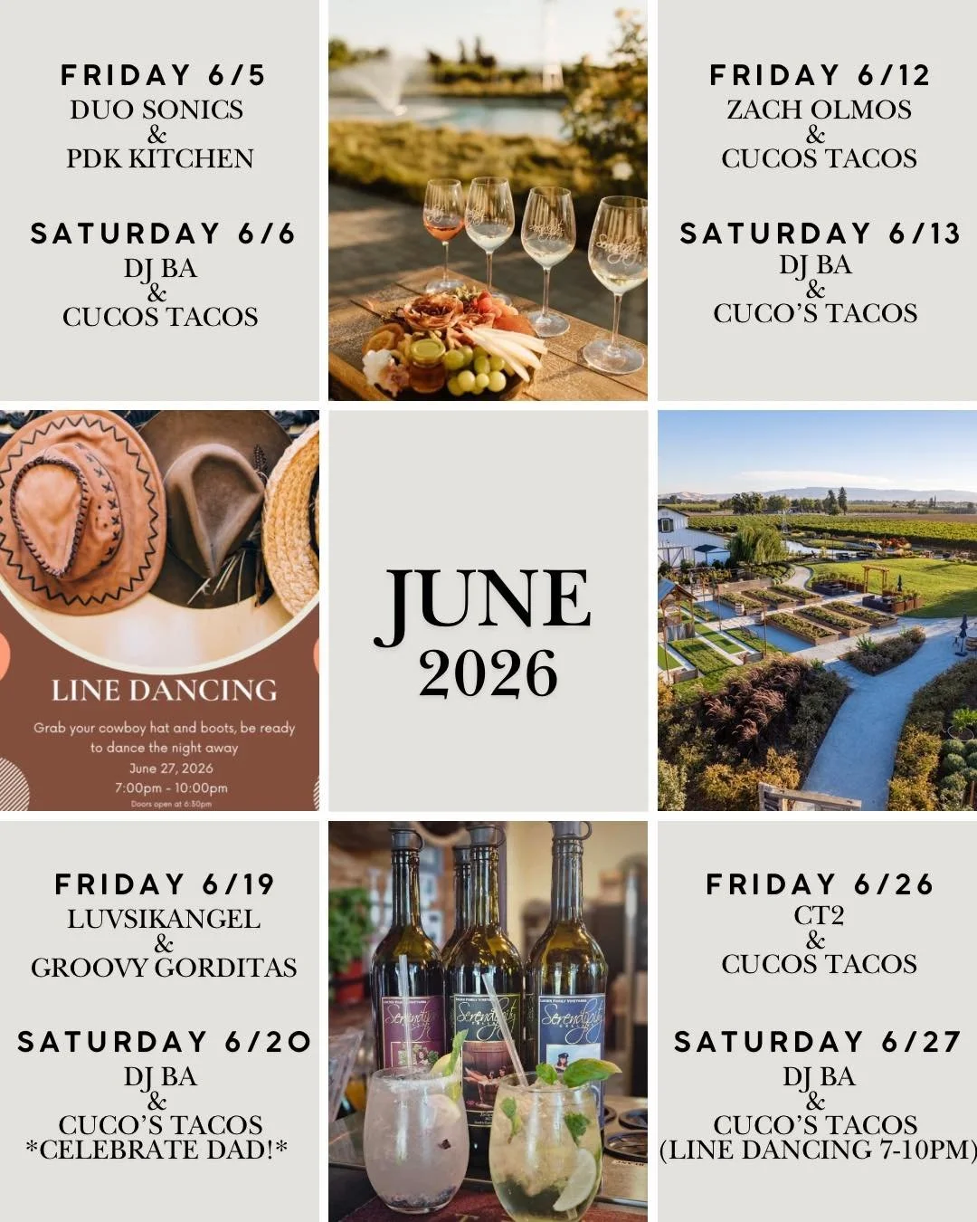 Serendipity Cellars: June 2026 Events