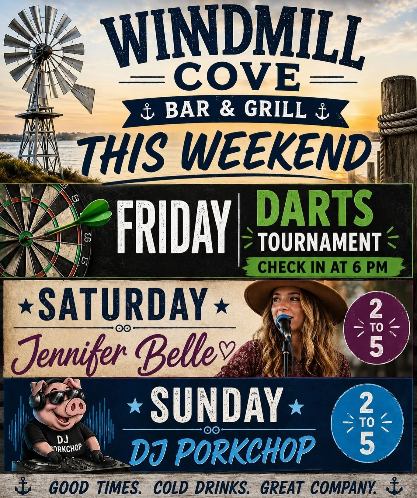 Windmill Cove: 2026 Live music: DJ Porkchop