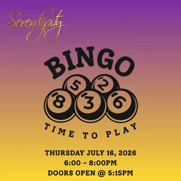 Serendipity Cellars: Bingo July 2026 (Ticketed)