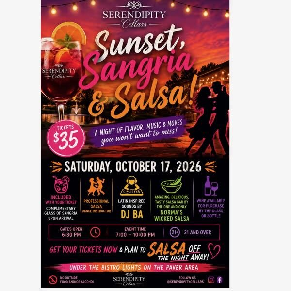 Serendipity Cellars: Sunset, Sangria &amp; Salsa