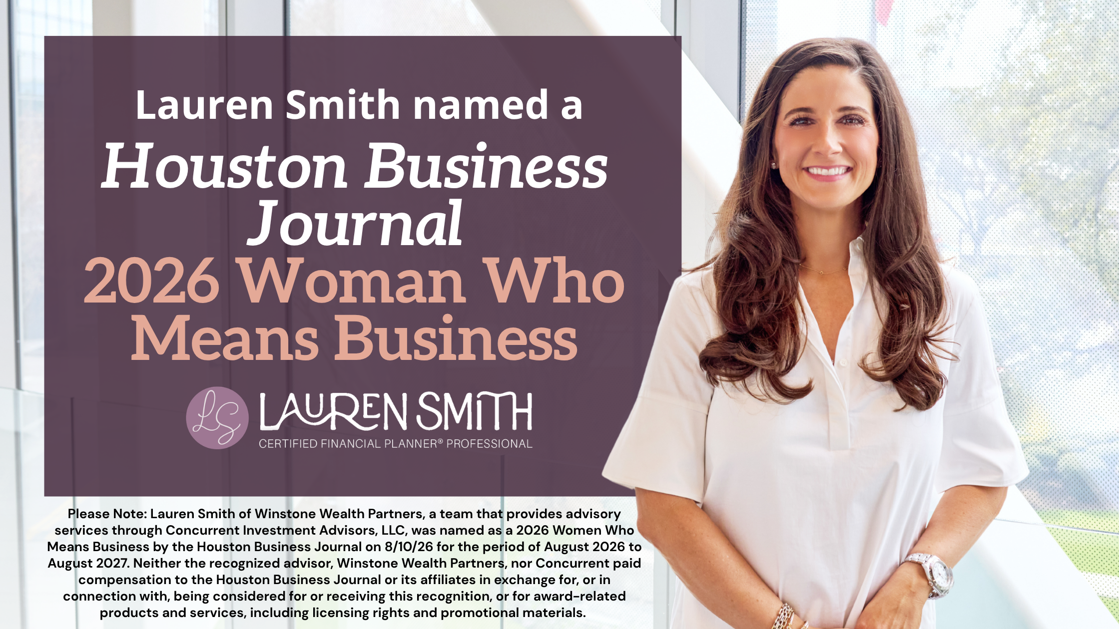 Lauren Smith Named One of Houston Business Journal’s 2026 Women Who Mean Business