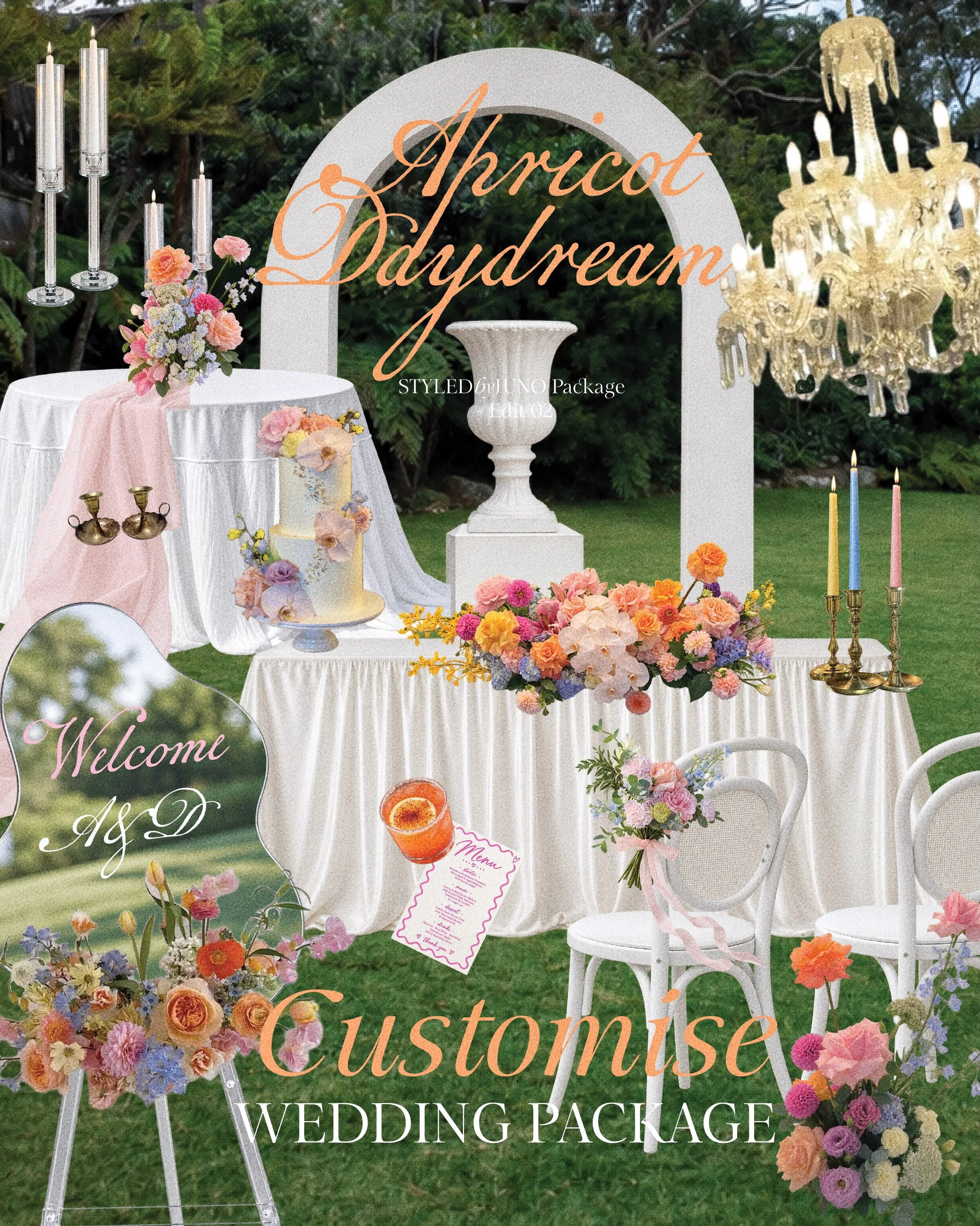 SBJ Edit 02 - Apricot Daydream 🍑🌸🍃

If happiness had a colour, perhaps it would look like this. 🫧

Apricot orange, soft lilac, powder blue, crystal and vintage gold&mdash;joyful, romantic and full of that little feeling of love bubbling up from w