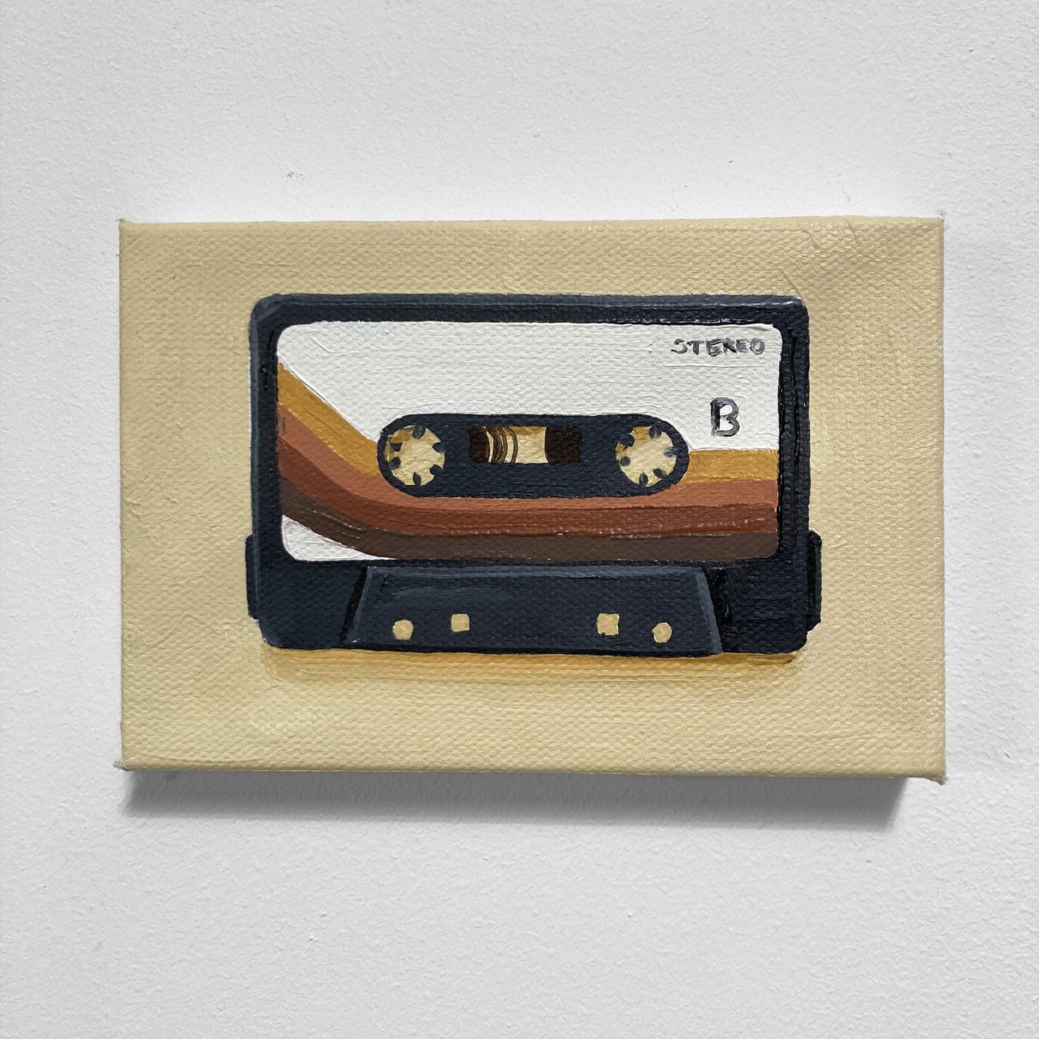 Tan Cassette Oil Painting