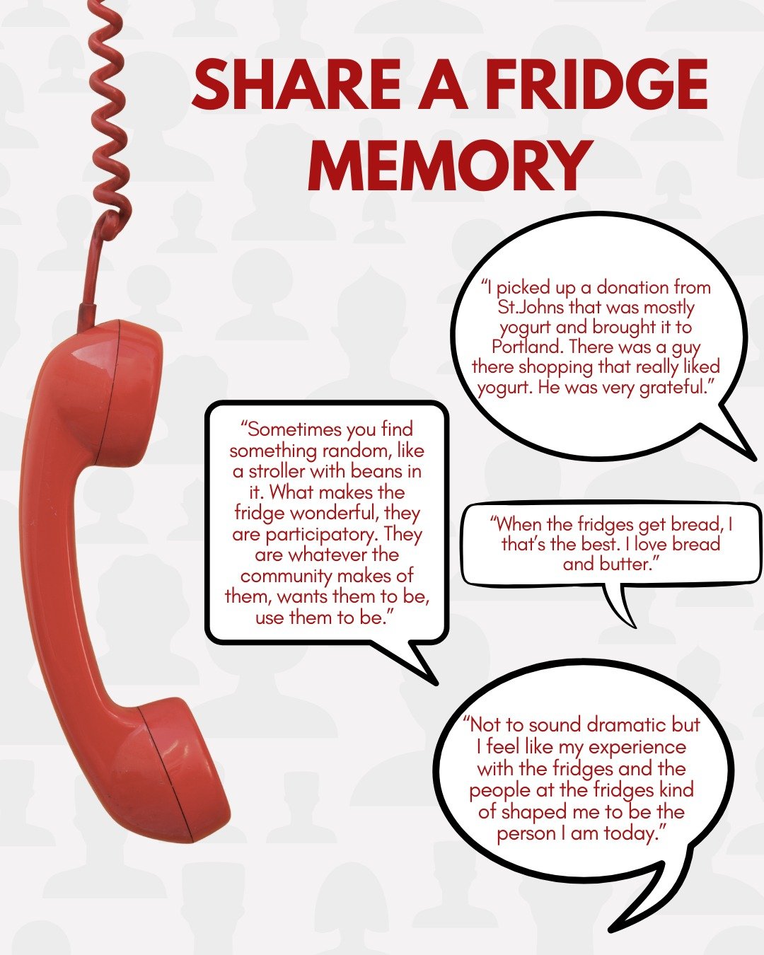 What is your favorite fridge memory? 💬 

To celebrate 5 years of community food sharing, we are gathering neighbors' favorite fridge stories to share at our birthday party and online!

As always, please share stories in ways that respect neighbors' 
